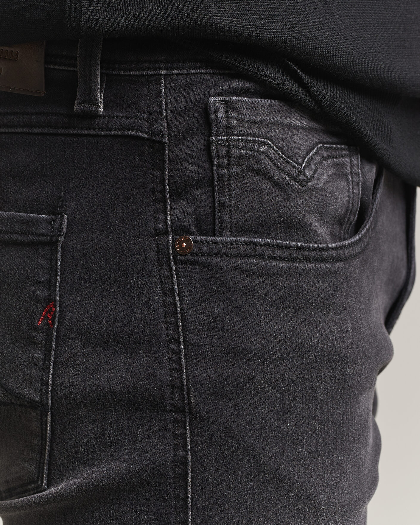 Uomini | Jeans | Replay | Anbass Hyperflex Jeans Washed Black