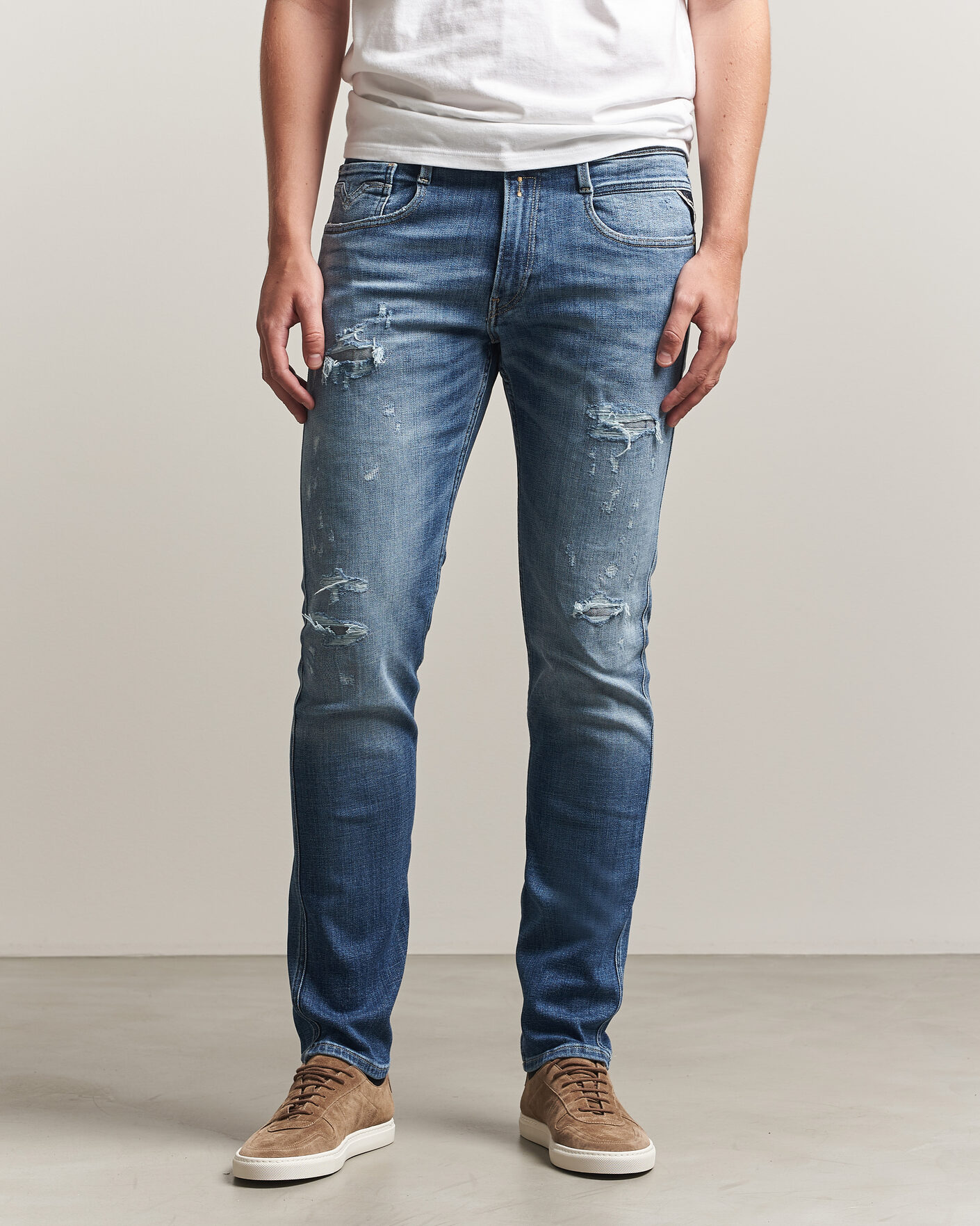Uomini | Jeans | Replay | Anbass 10 Years Wash Jeans Medium Blue