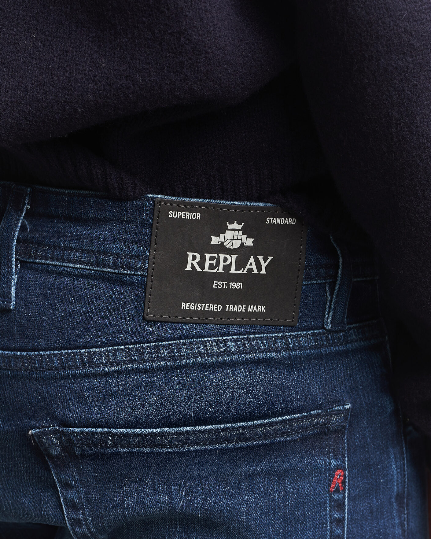 Uomini | Jeans | Replay | Grover Powerstretch Jeans Dark Blue