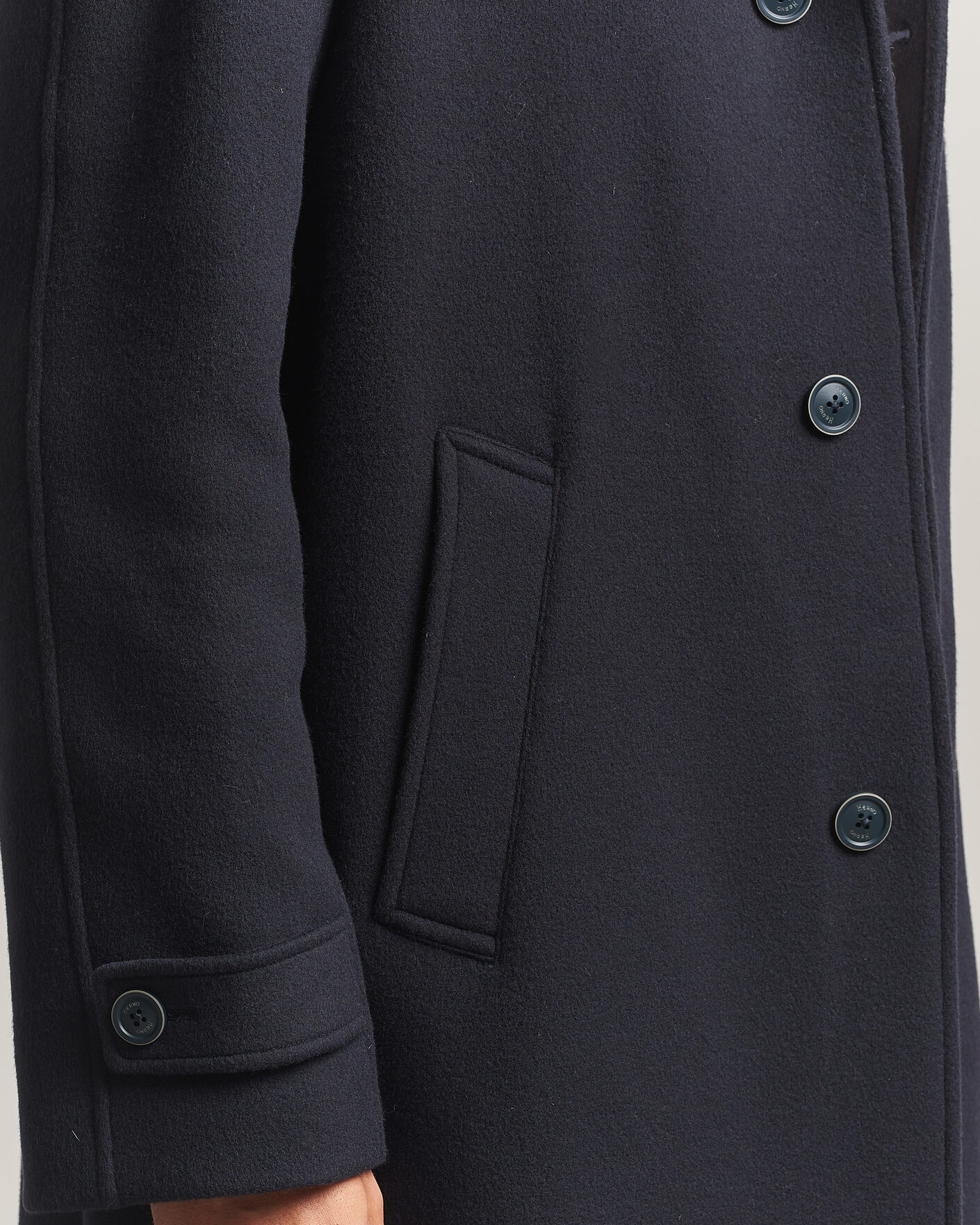 Uomini | Giacche | Herno | Raglan Wool Coat Navy