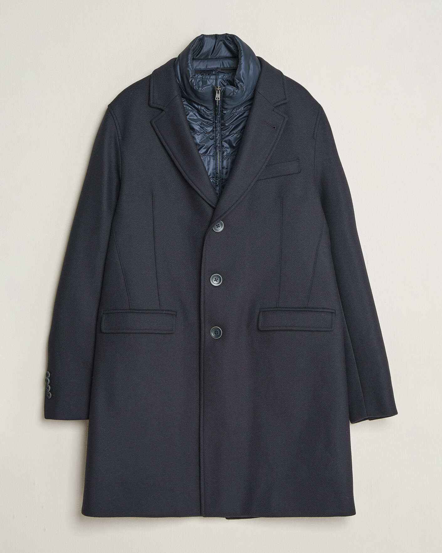 Uomini | Giacche | Herno | Wool Zip Coat Navy