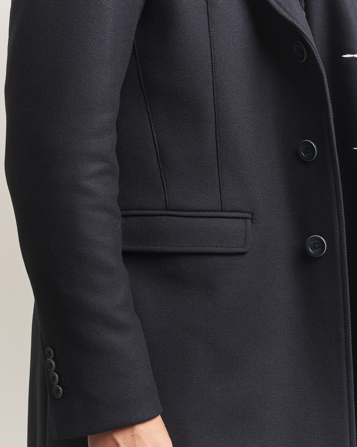 Uomini | Giacche | Herno | Wool Zip Coat Navy