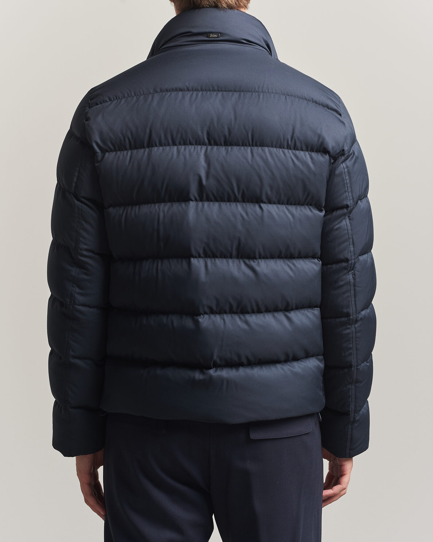 Uomini | Giacche | Herno | Faux Fur Down Jacket Navy