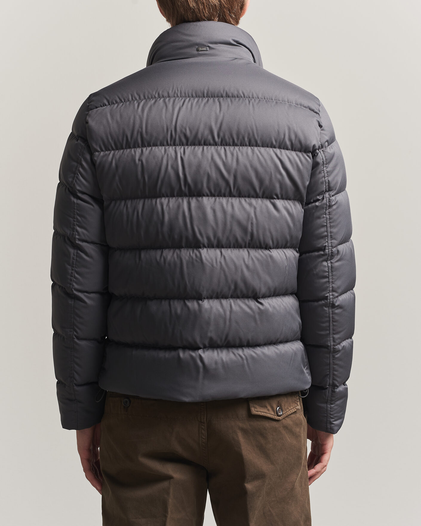 Uomini | Giacche | Herno | Faux Fur Down Jacket Dark Grey