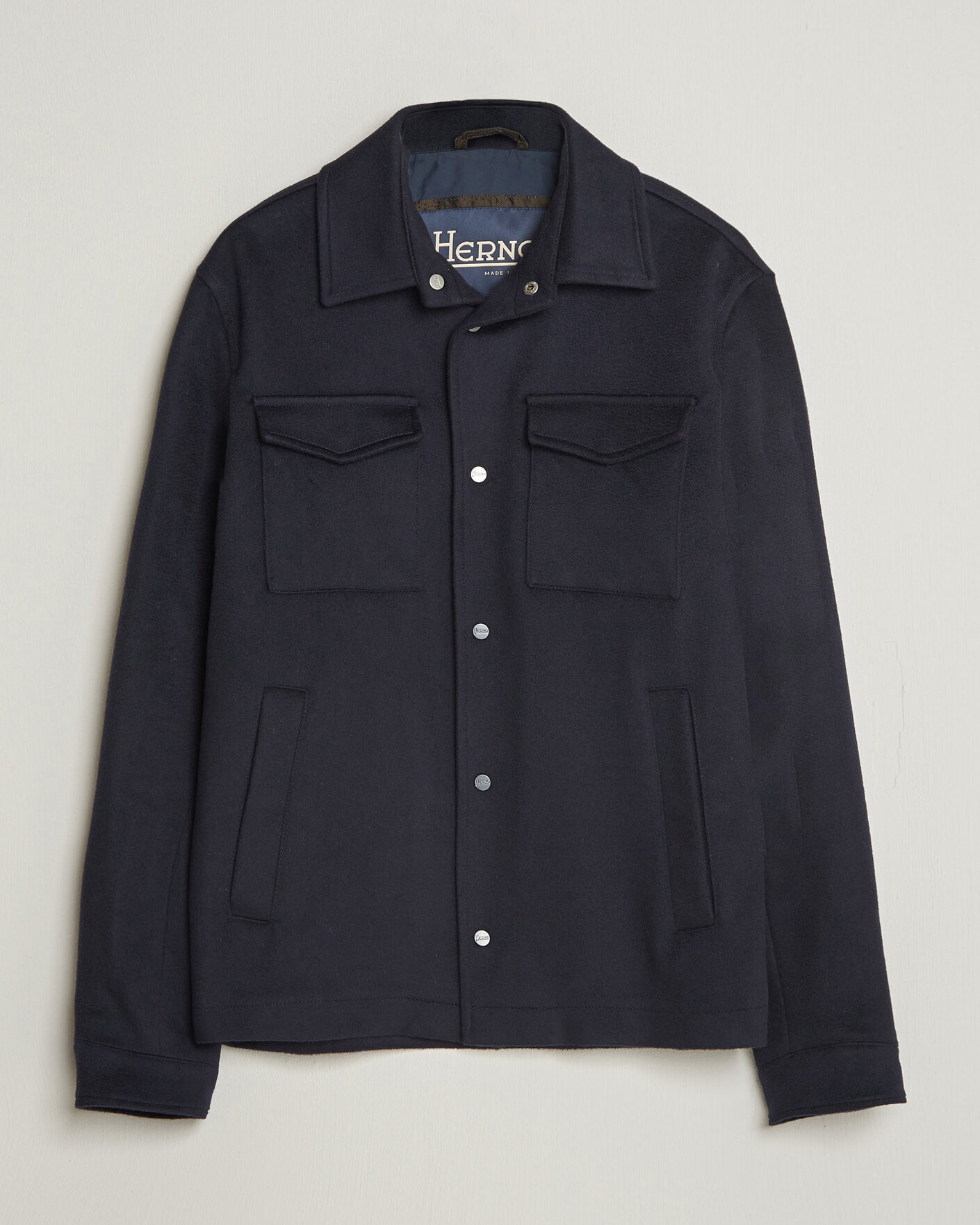 Uomini | Giacche | Herno | Cashmere Overshirt Navy
