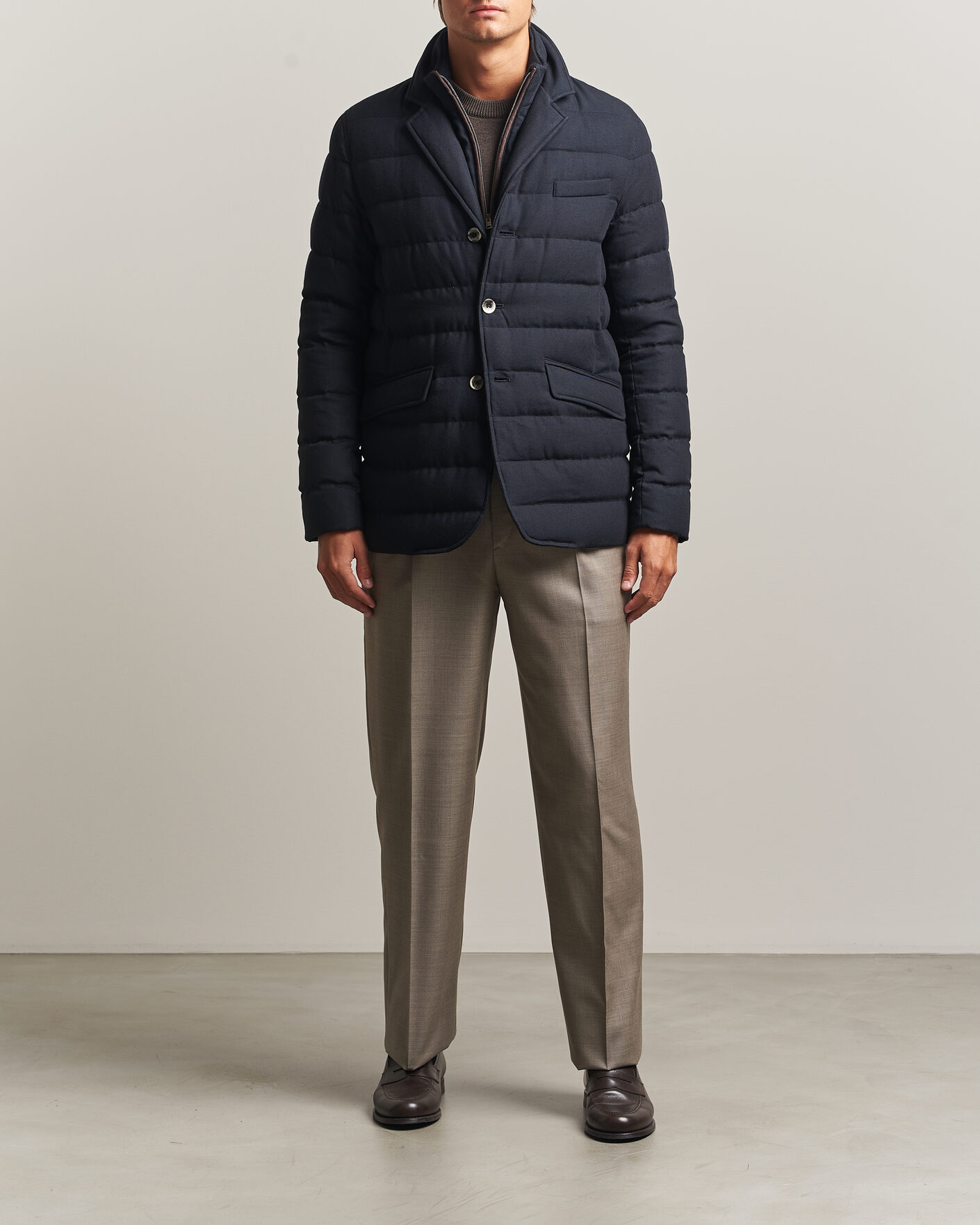 Uomini | Giacche | Herno | Flannel Down Blazer Navy