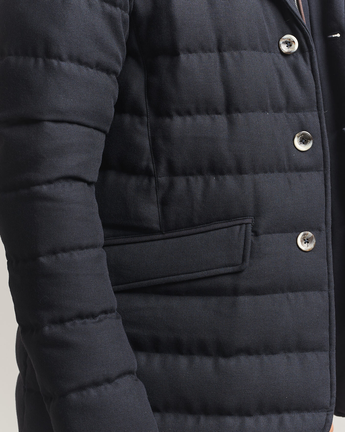 Uomini | Giacche | Herno | Flannel Down Blazer Navy