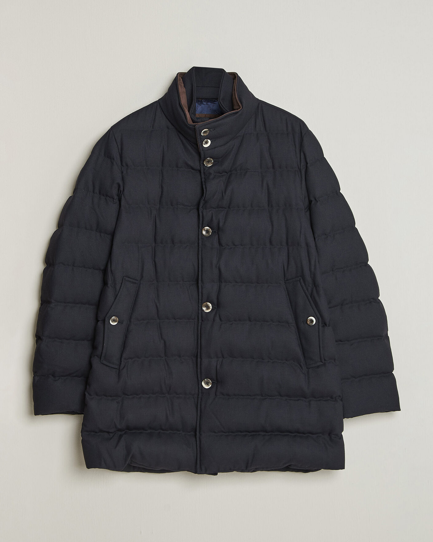 Uomini | Giacche | Herno | Flannel Down Coat Navy