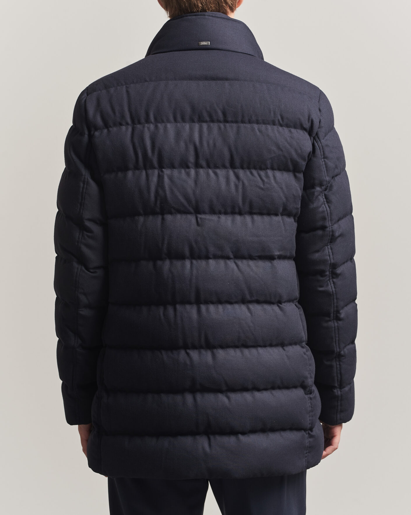 Uomini | Giacche | Herno | Flannel Down Coat Navy