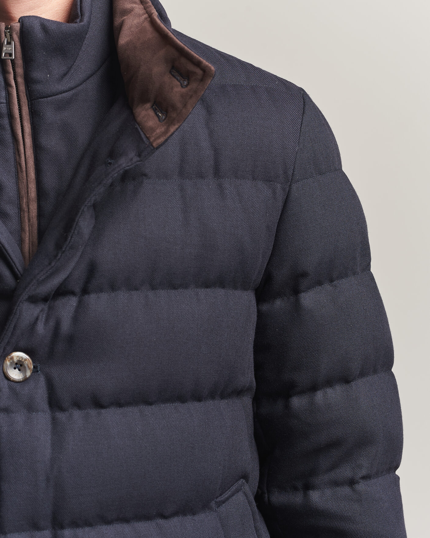 Uomini | Giacche | Herno | Flannel Down Coat Navy