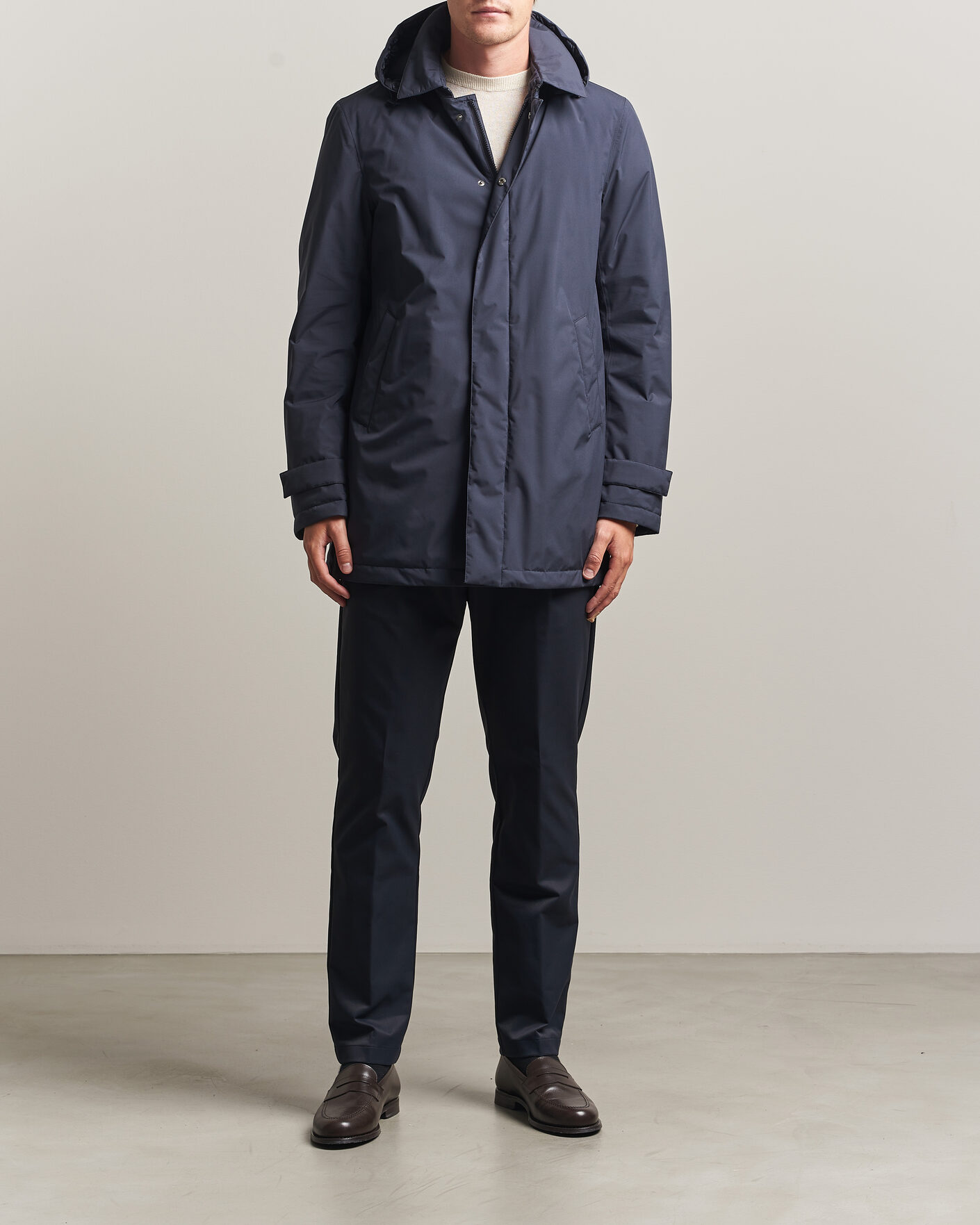Uomini | Giacche | Herno | Waterproof Nylon Coat Navy