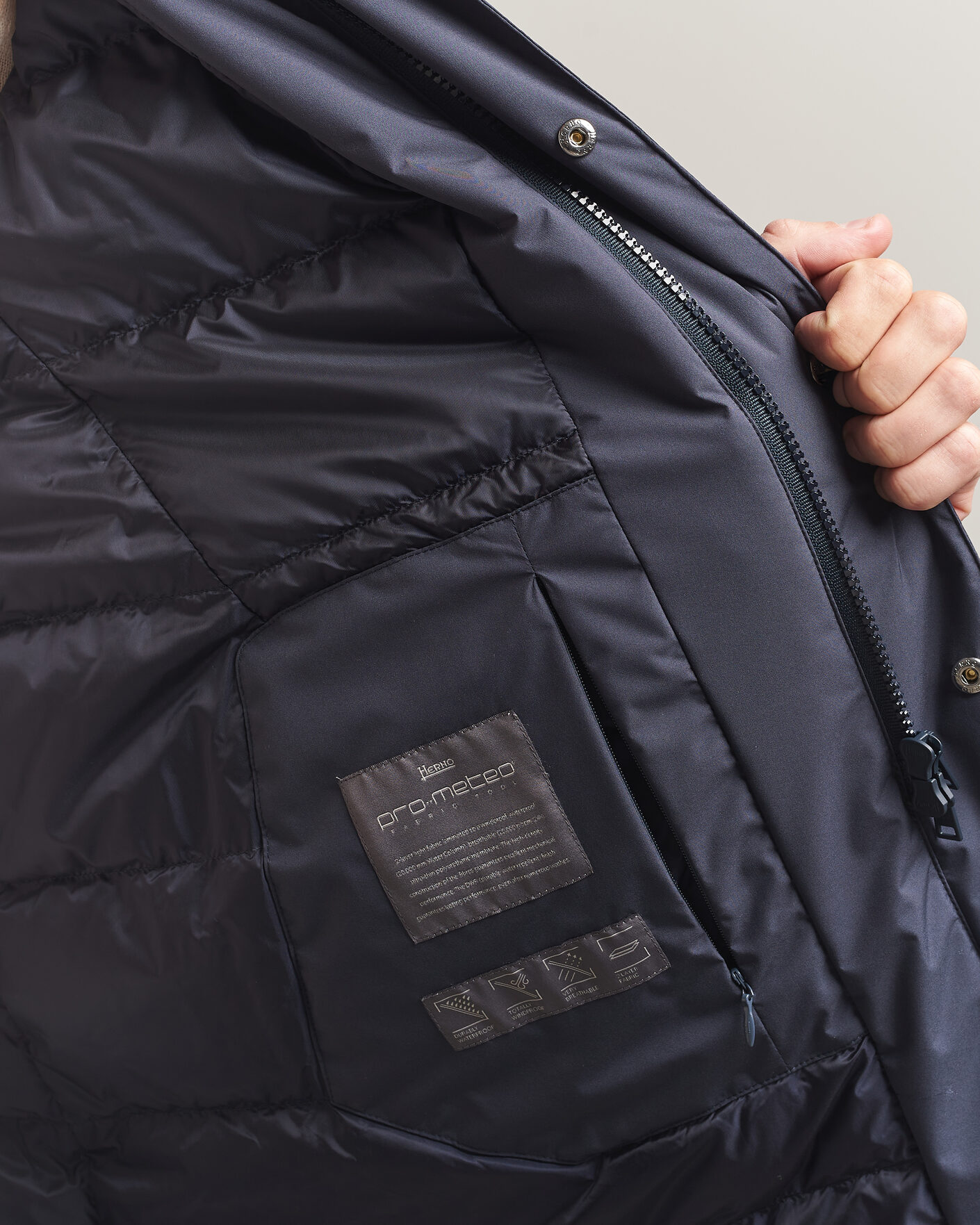 Uomini | Giacche | Herno | Waterproof Nylon Coat Navy