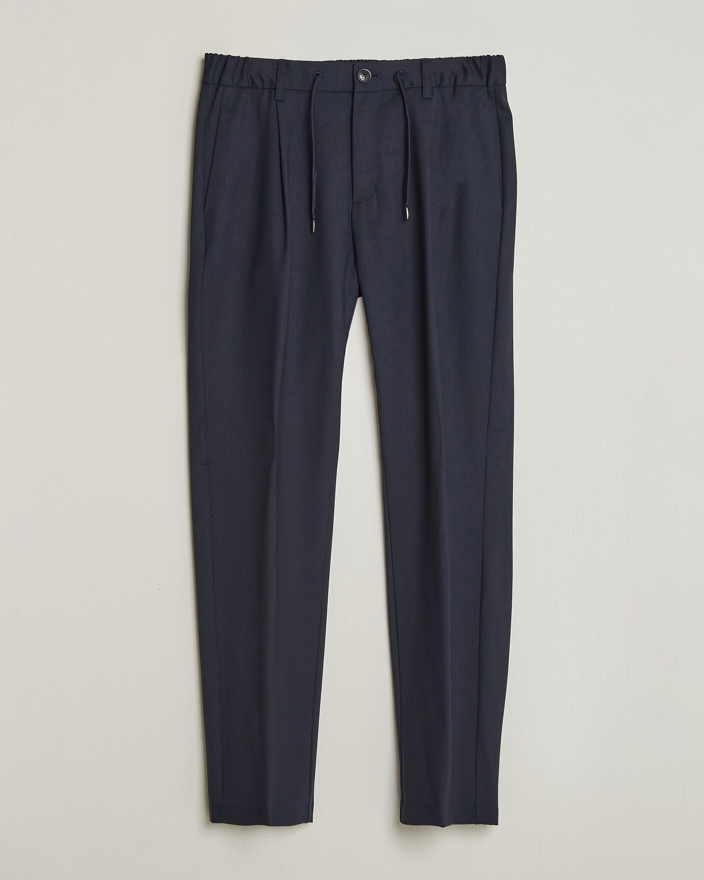Uomini | Pantaloni | Herno | Pleated Wool Trousers Navy