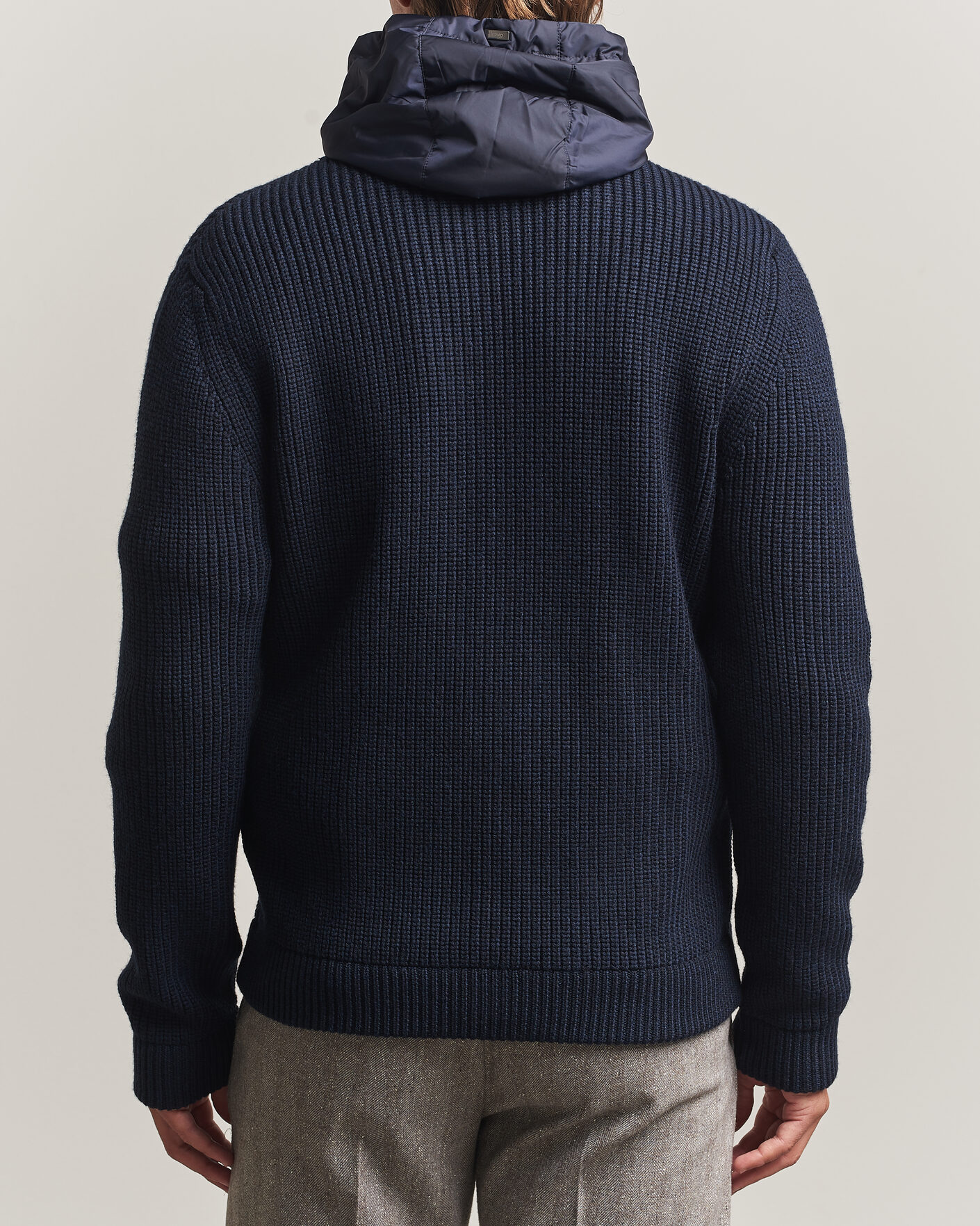 Uomini | Maglieria | Herno | Full Zip Knit Cardigan Navy