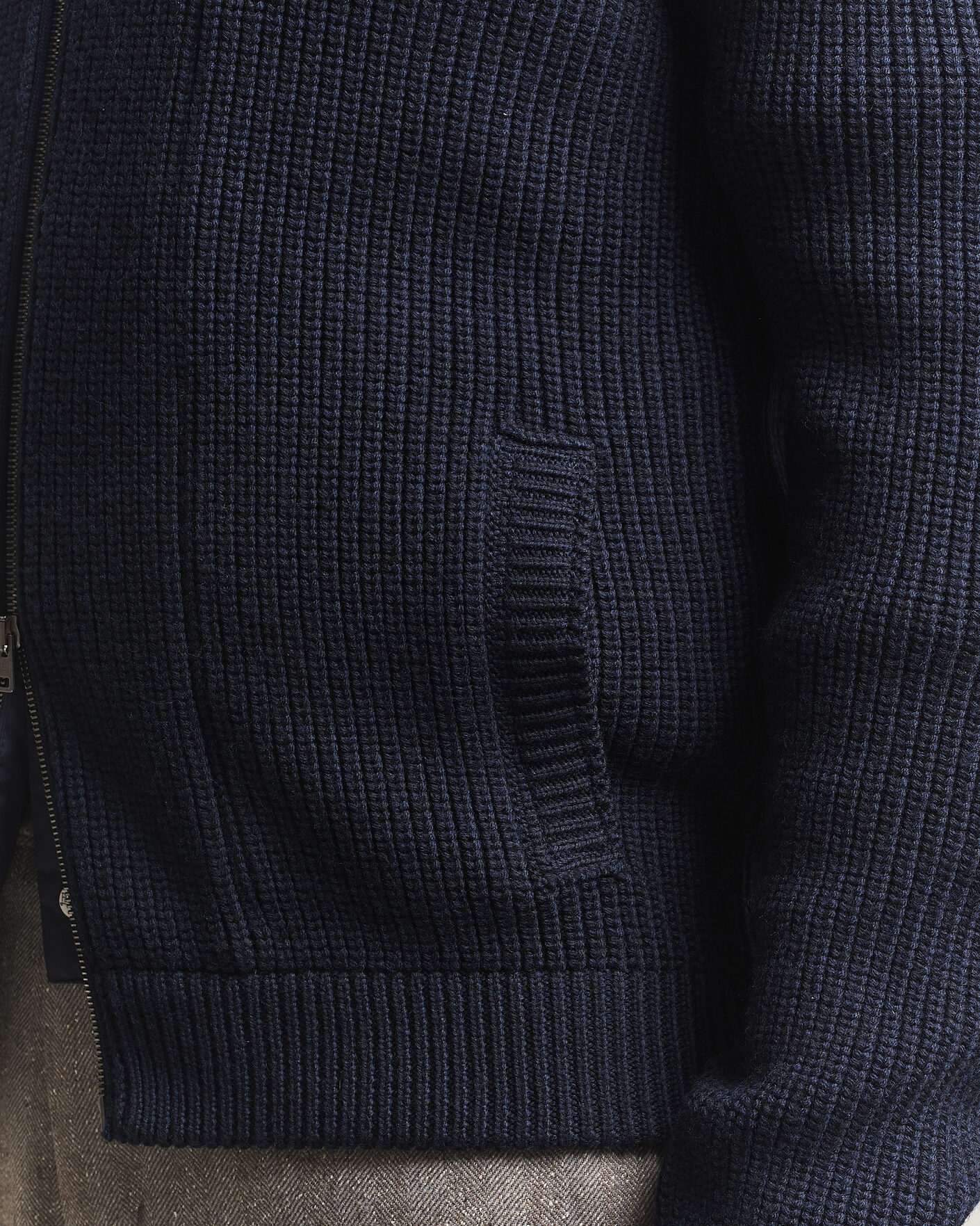 Uomini | Maglieria | Herno | Full Zip Knit Cardigan Navy