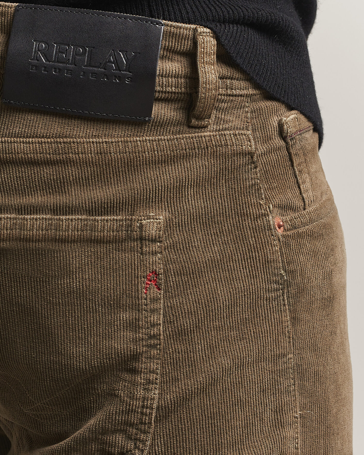 Uomini | Pantaloni | Replay | Grover Corduroy 5-Pocket Pants Mud Green