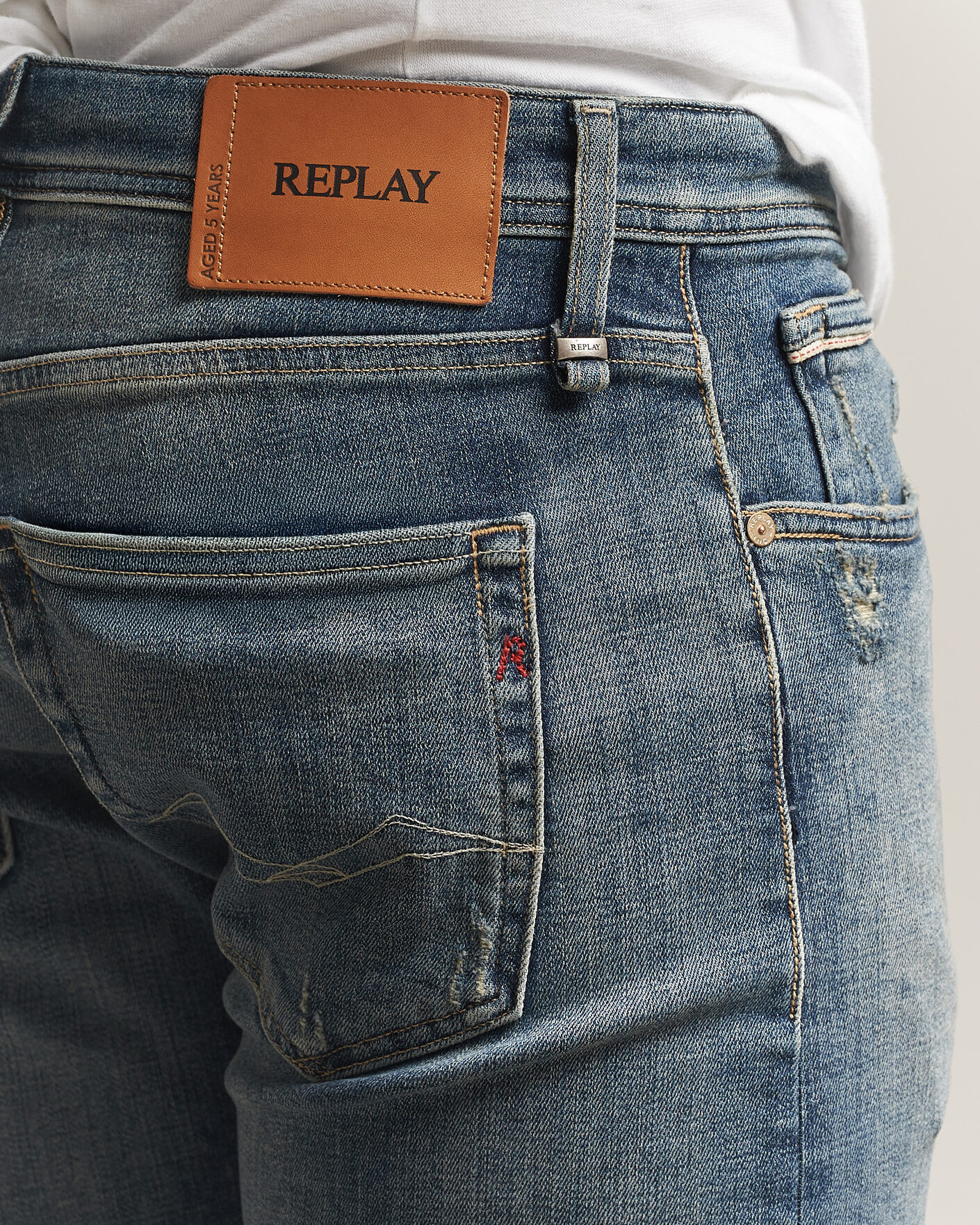 Uomini | Jeans | Replay | Grover 5 Years Wash Jeans Medium Blue