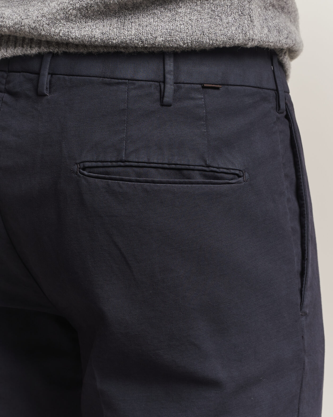 Uomini | Pantaloni | Incotex | Slim Fit Soft Cotton Stretch Chinos Navy
