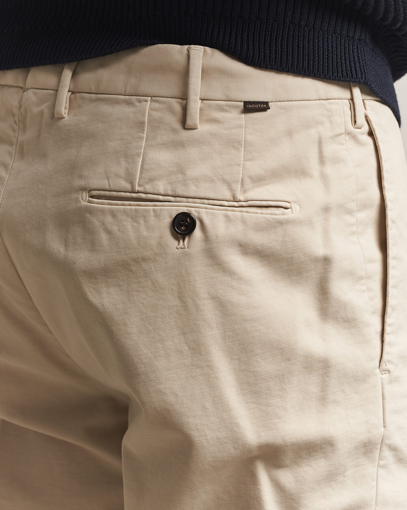Uomini | Pantaloni | Incotex | Regular Fit Soft Cotton Stretch Chinos Off White