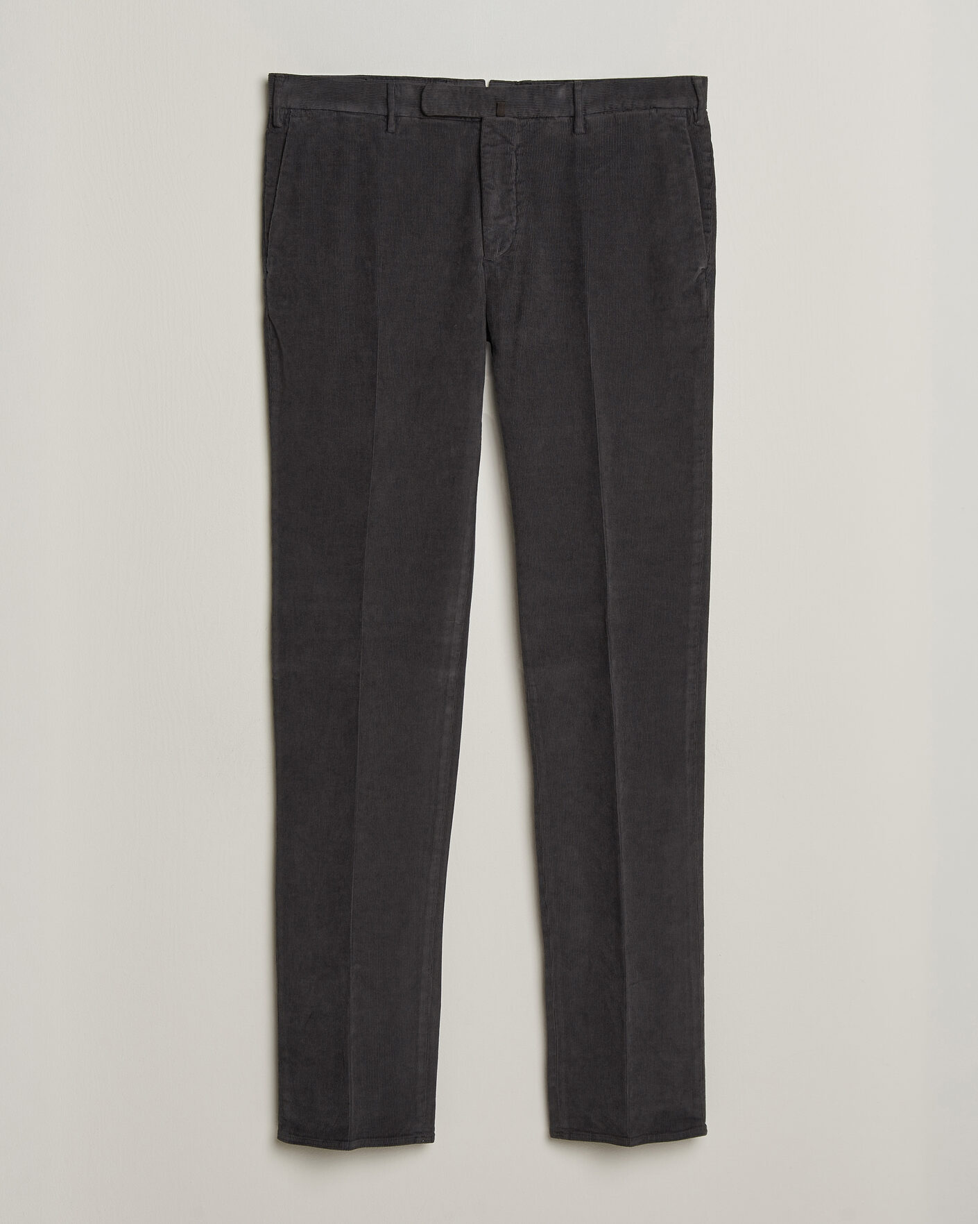 Uomini | Pantaloni | Incotex | Slim Fit Baby Corduroy Trousers Dark Grey