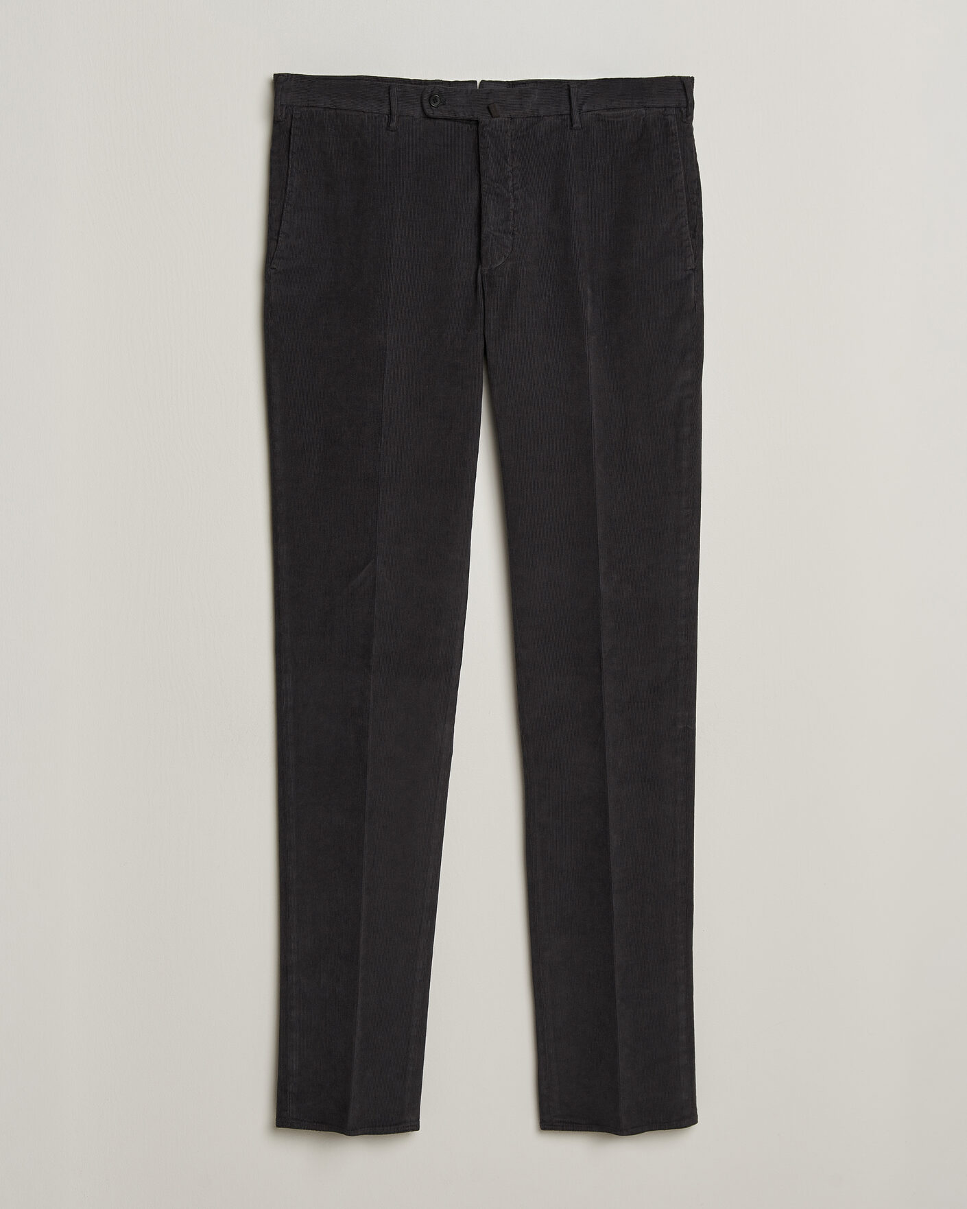 Uomini | Pantaloni | Incotex | Regular Fit Baby Corduroy Trousers Dark Grey