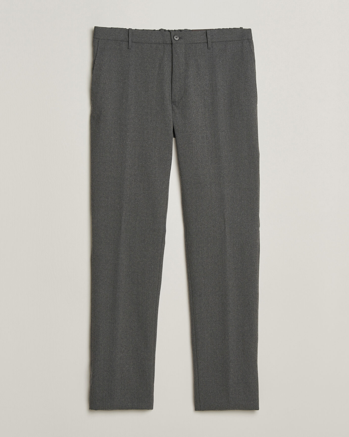 Uomini | Pantaloni | Incotex | Slim Fit Washable Flannel Trousers Grey Melange