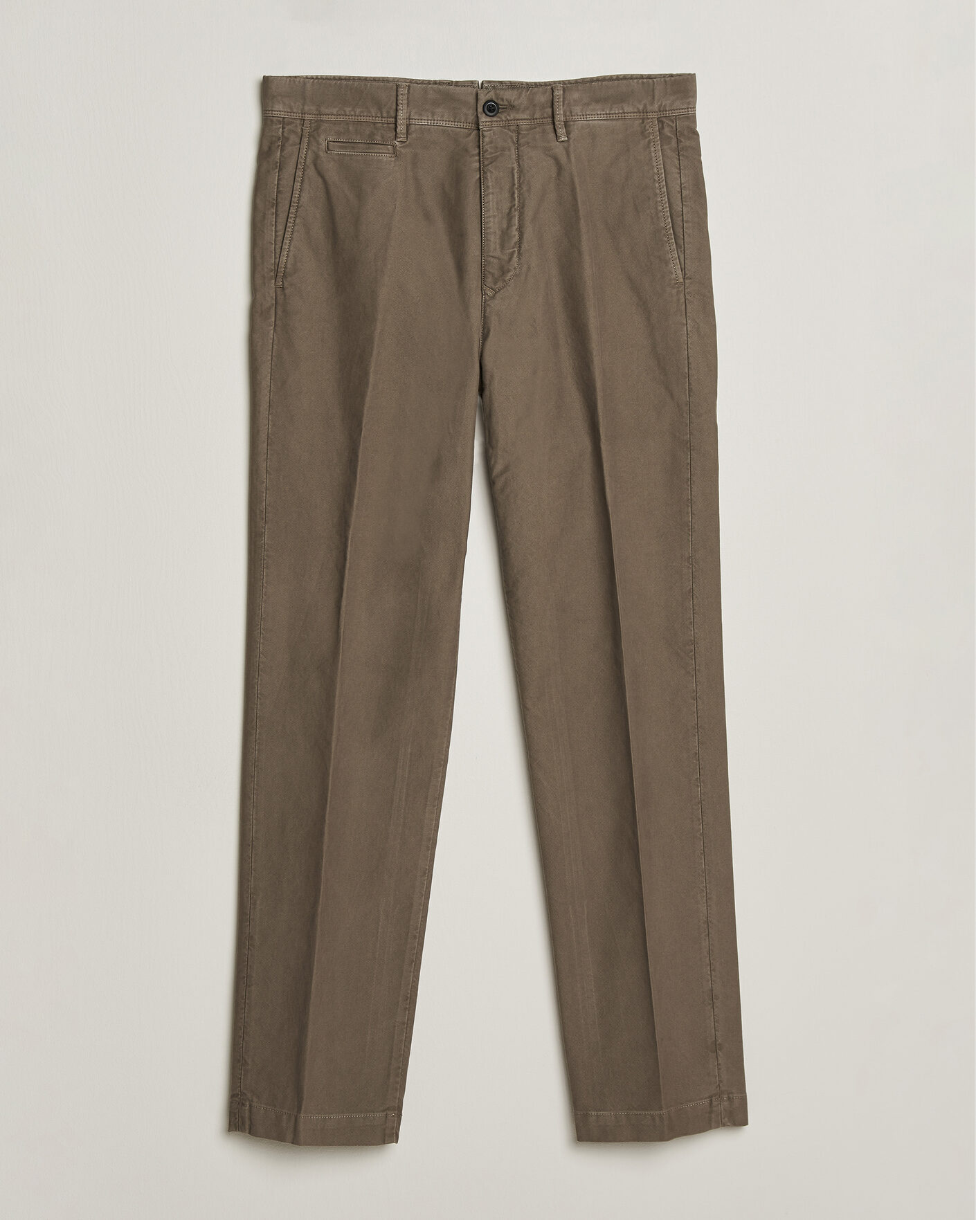 Uomini | Pantaloni | Incotex | Regular Fit Garment Dyed Slacks Taupe
