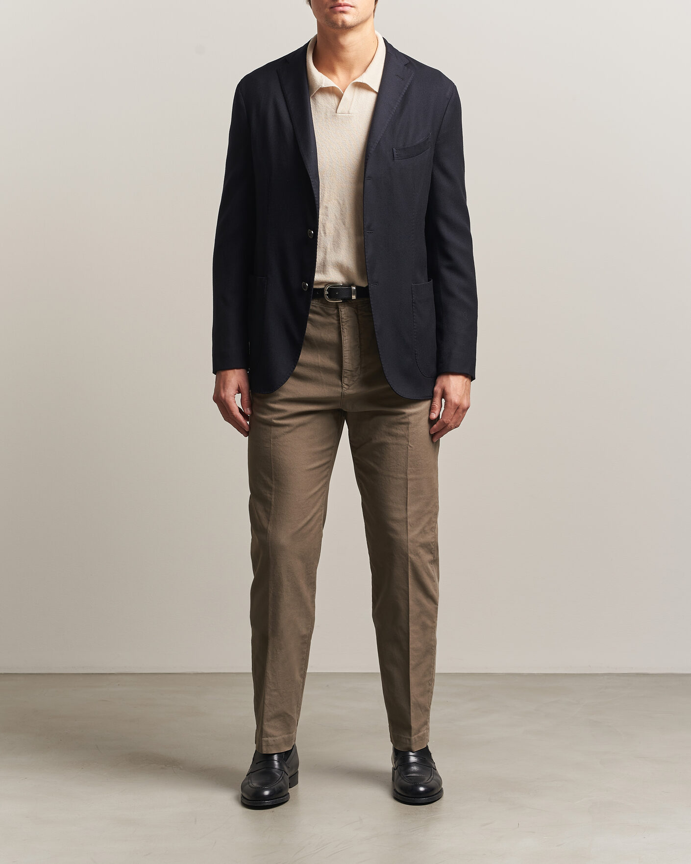Uomini | Pantaloni | Incotex | Regular Fit Garment Dyed Slacks Taupe