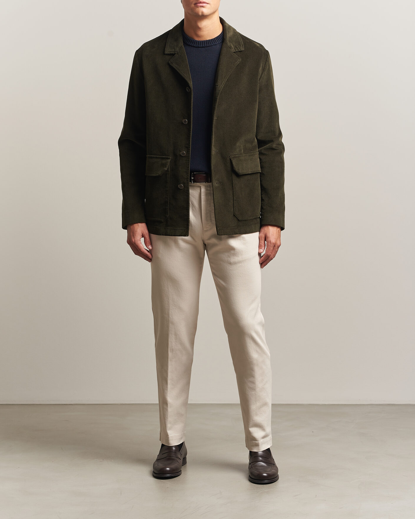 Uomini | Pantaloni | Incotex | Regular Fit Cover Chinos Off White
