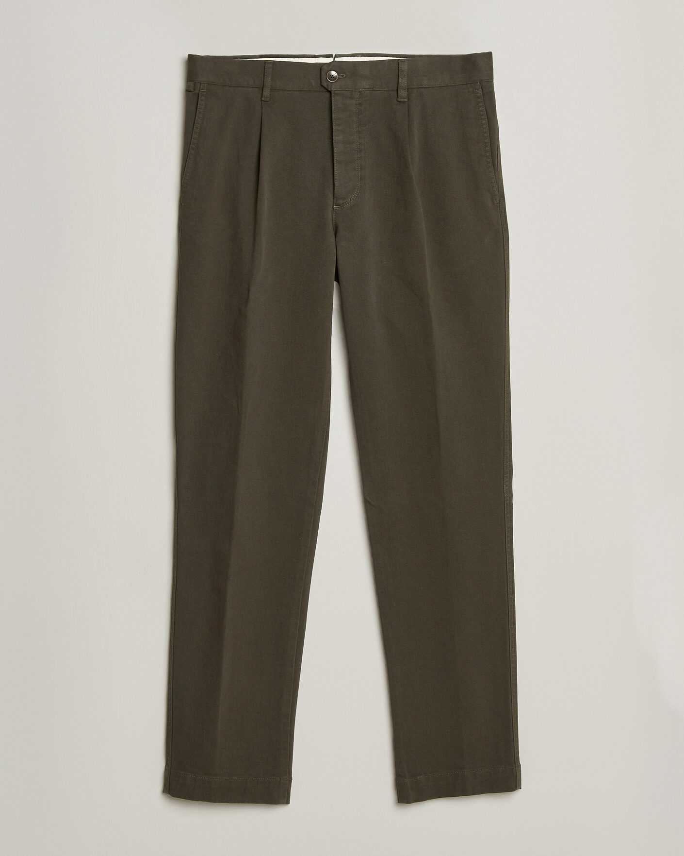 Uomini | Pantaloni | Incotex | Regular Fit Cover Chinos Dark Green