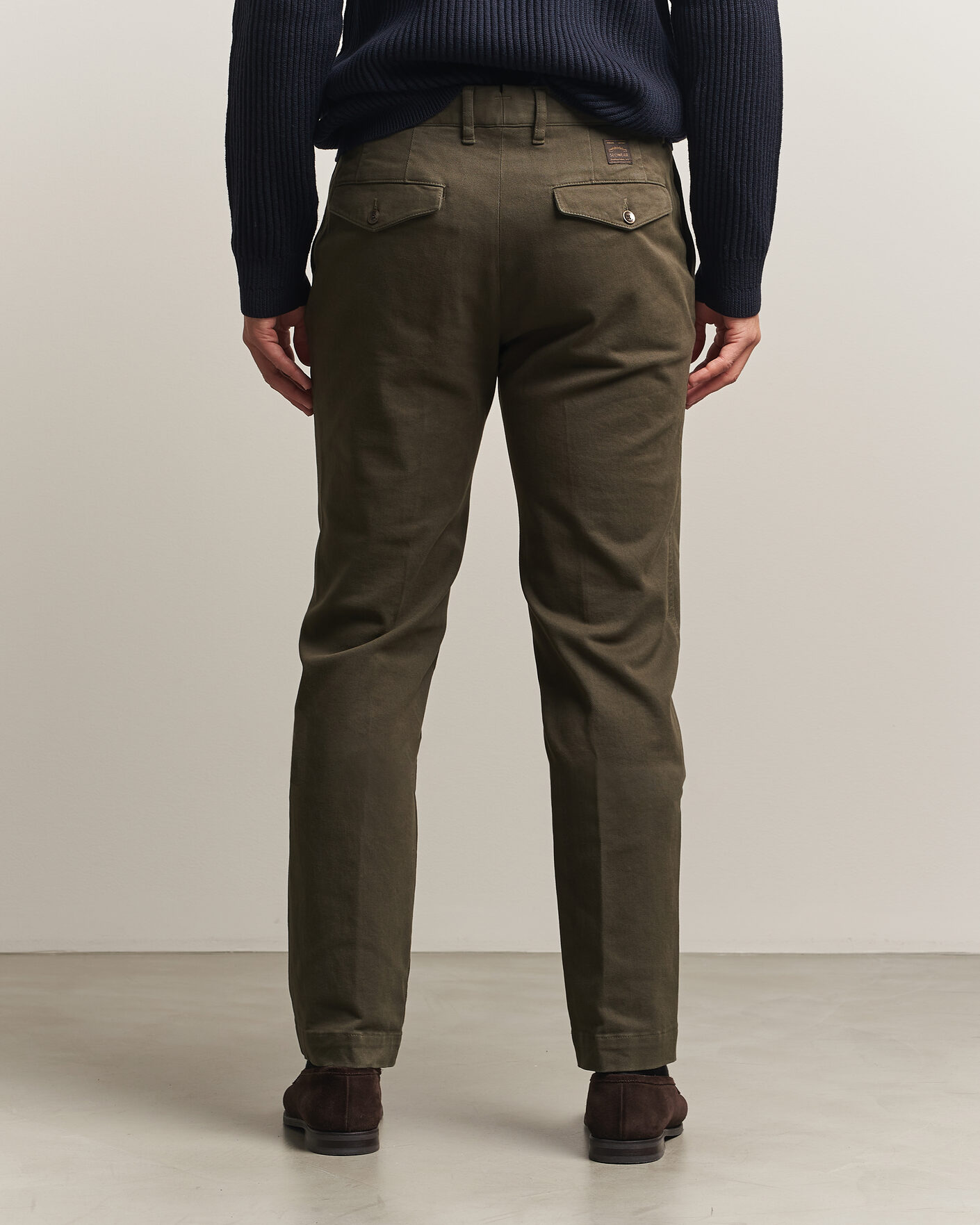 Uomini | Pantaloni | Incotex | Regular Fit Cover Chinos Dark Green