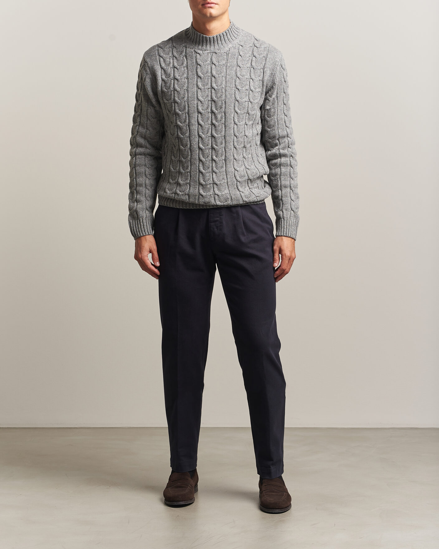 Uomini | Pantaloni | Incotex | Regular Fit Cover Chinos Navy
