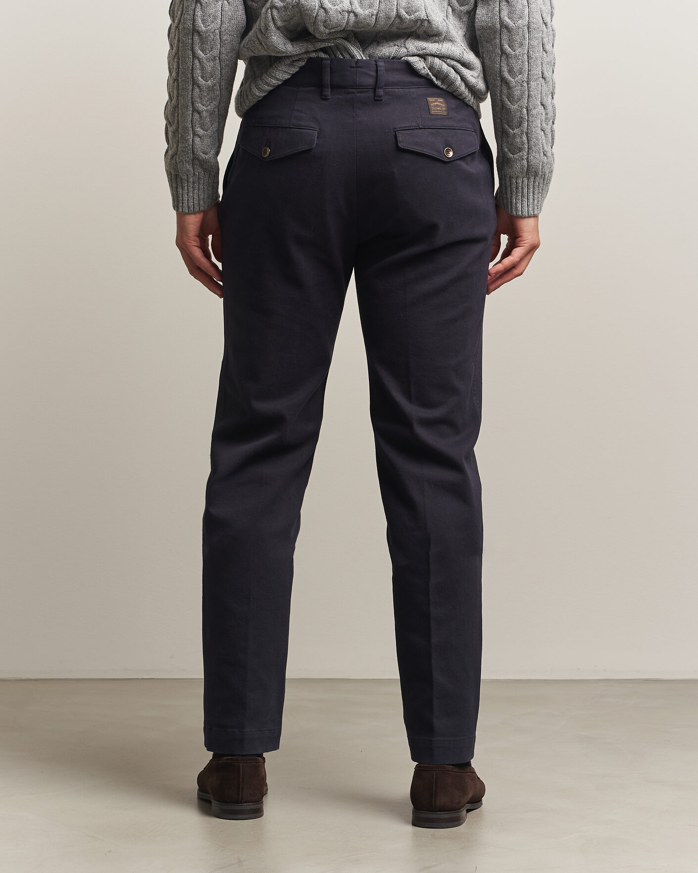 Uomini | Pantaloni | Incotex | Regular Fit Cover Chinos Navy