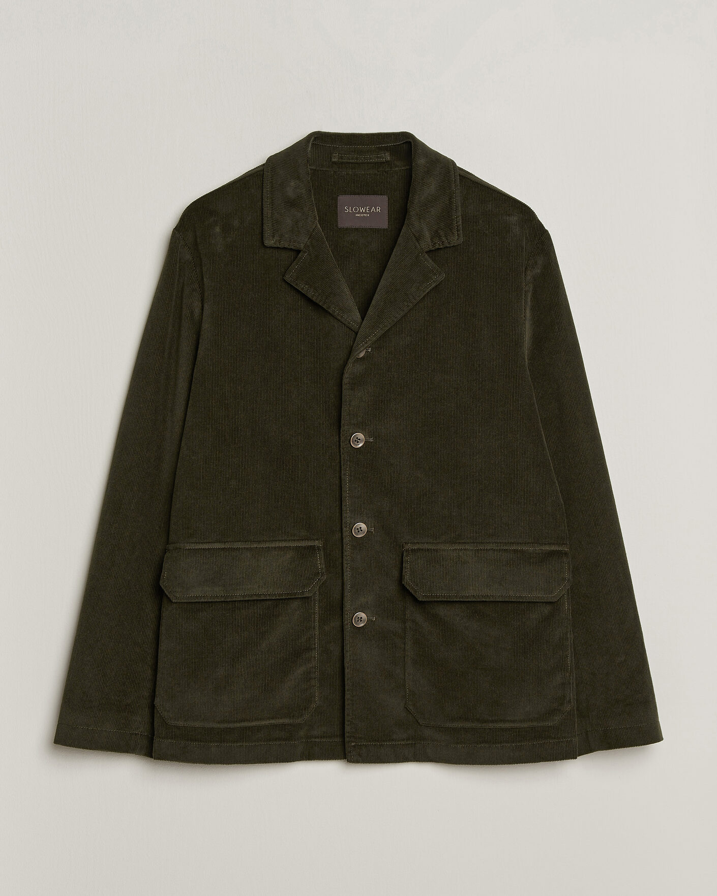 Uomini | Blazers | Incotex | Corduroy Sports Jacket Forest Green