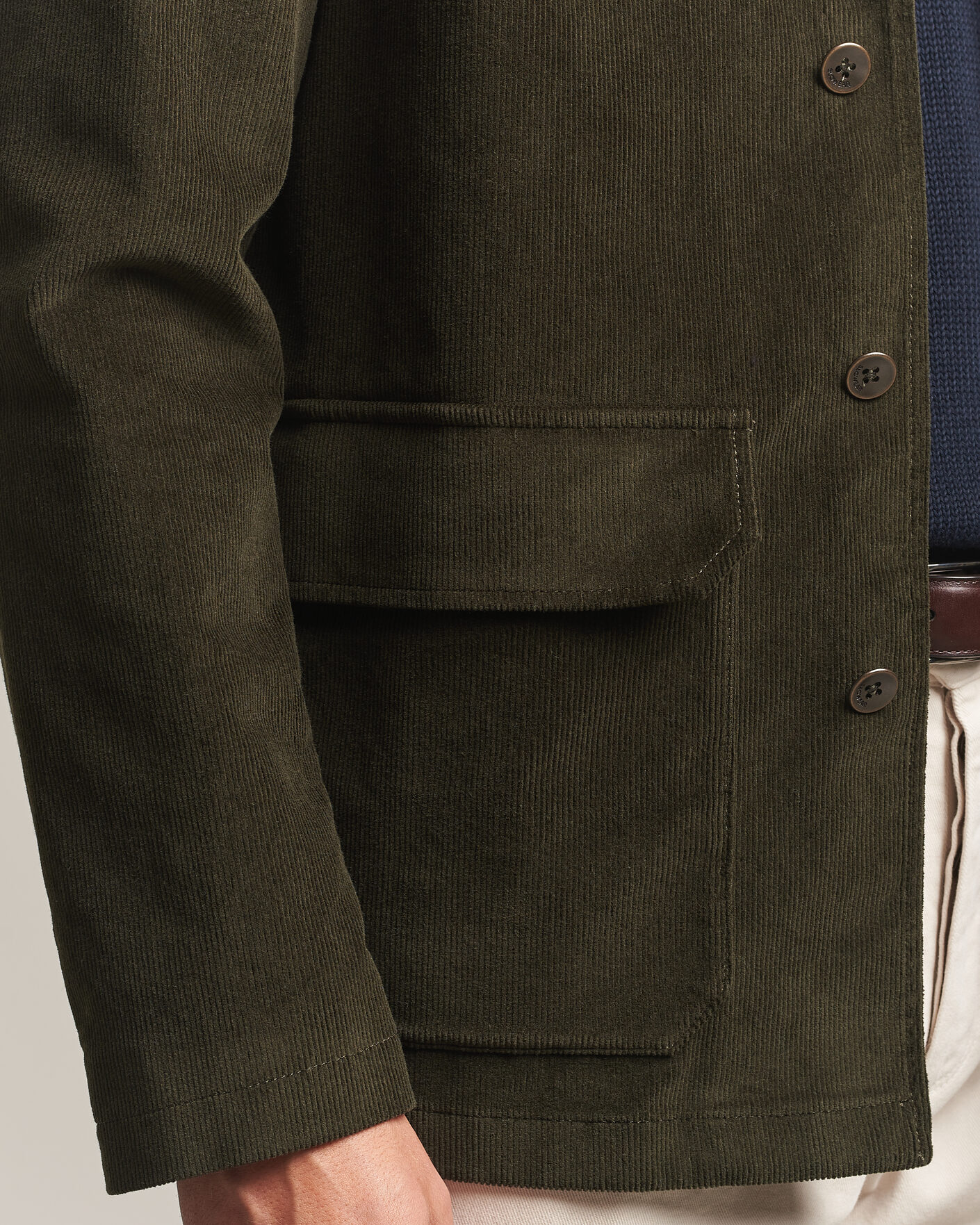 Uomini | Blazers | Incotex | Corduroy Sports Jacket Forest Green