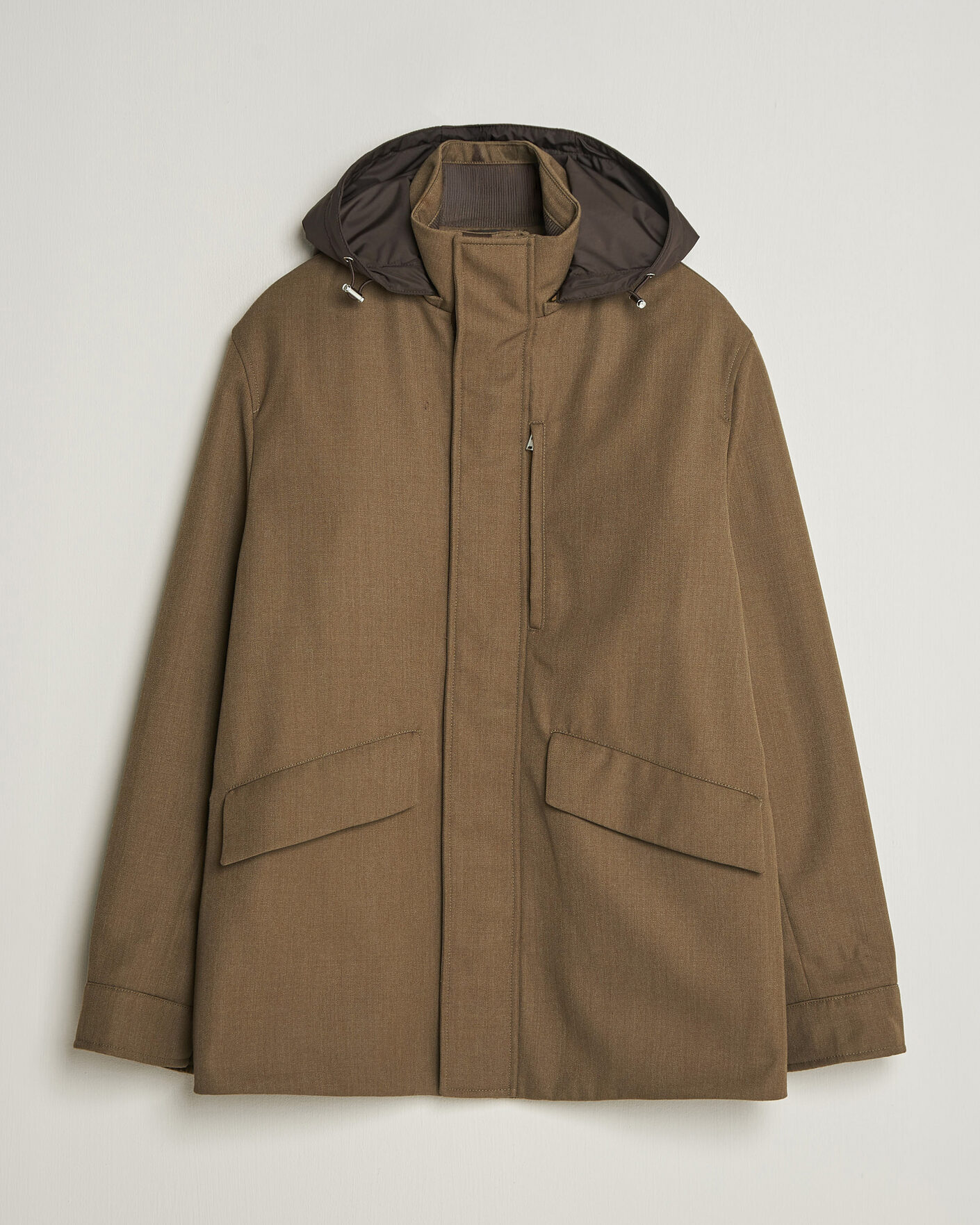 Uomini | Giacche | Incotex | Water Repellent Rain Caban Country Green