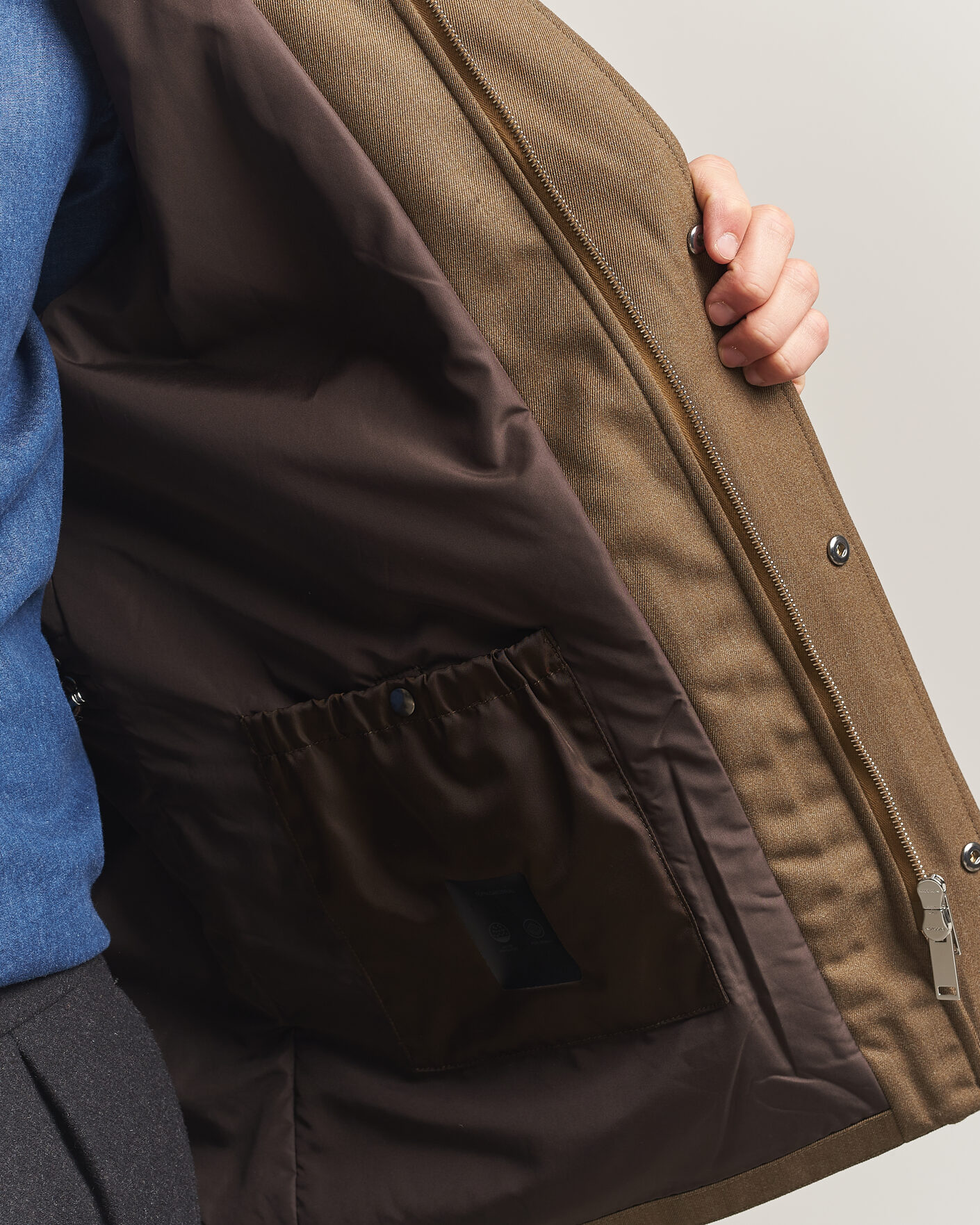 Uomini | Giacche | Incotex | Water Repellent Rain Caban Country Green