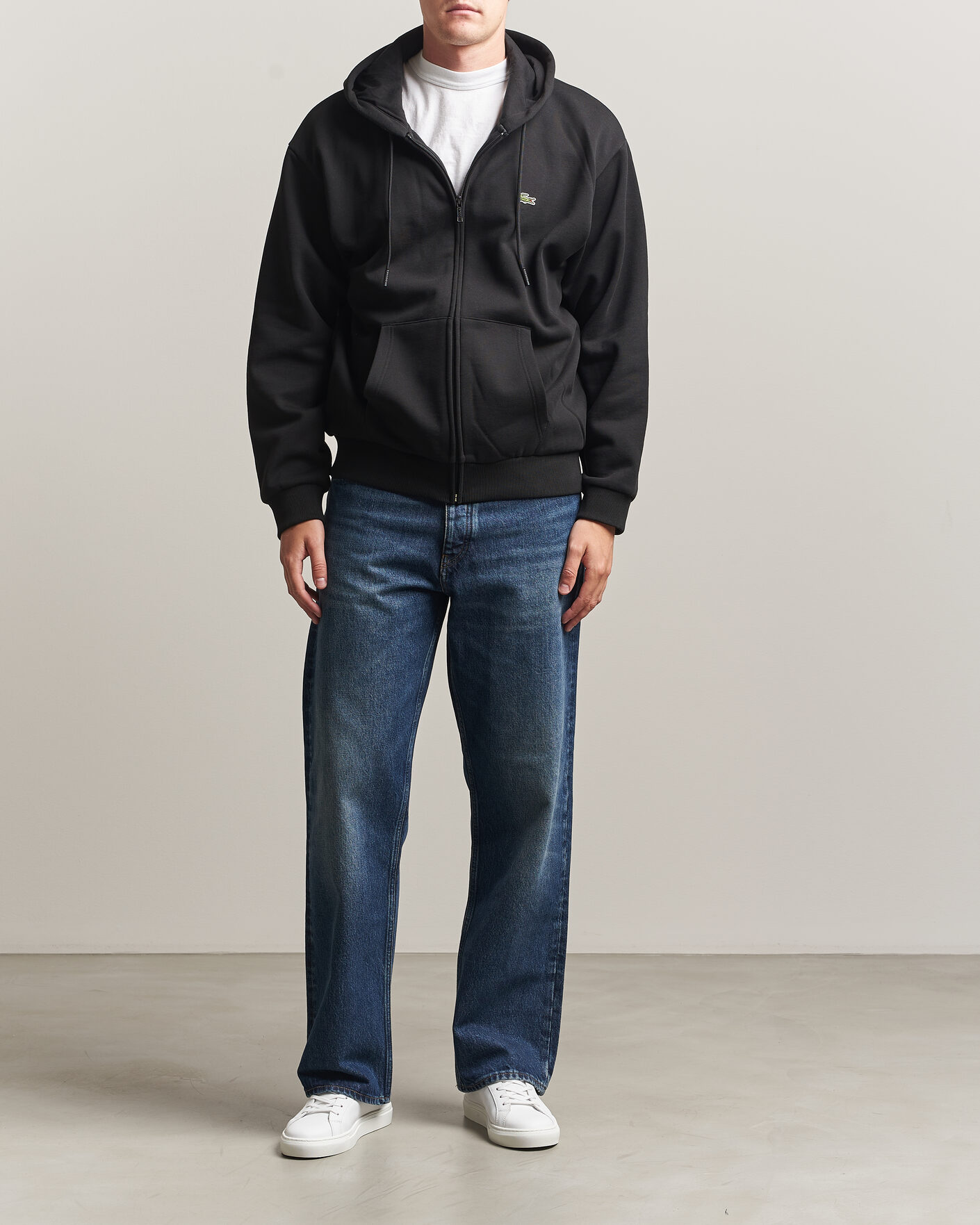 Uomini | Maglieria | Lacoste | Full Zip Hoodie Black