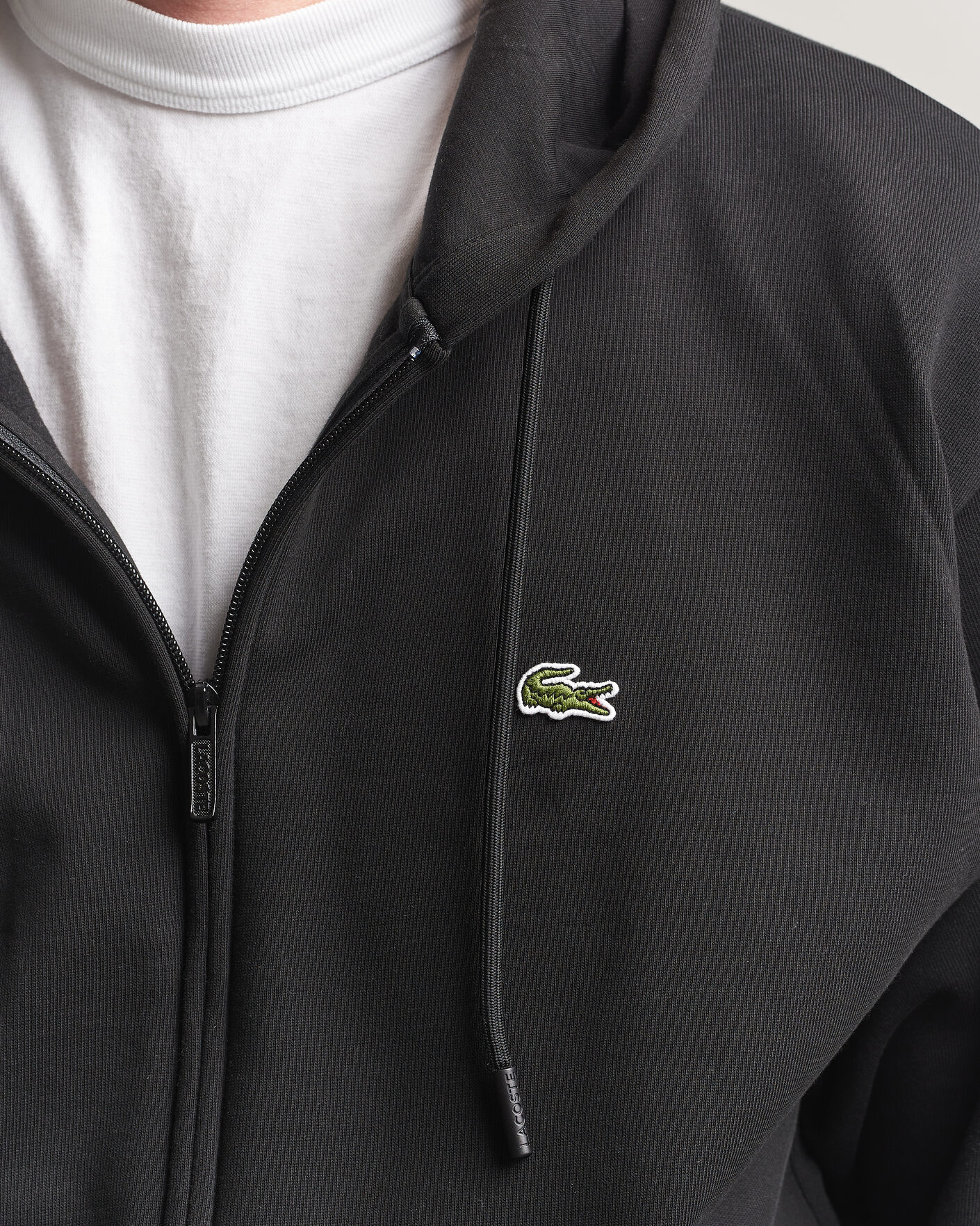 Uomini | Maglieria | Lacoste | Full Zip Hoodie Black