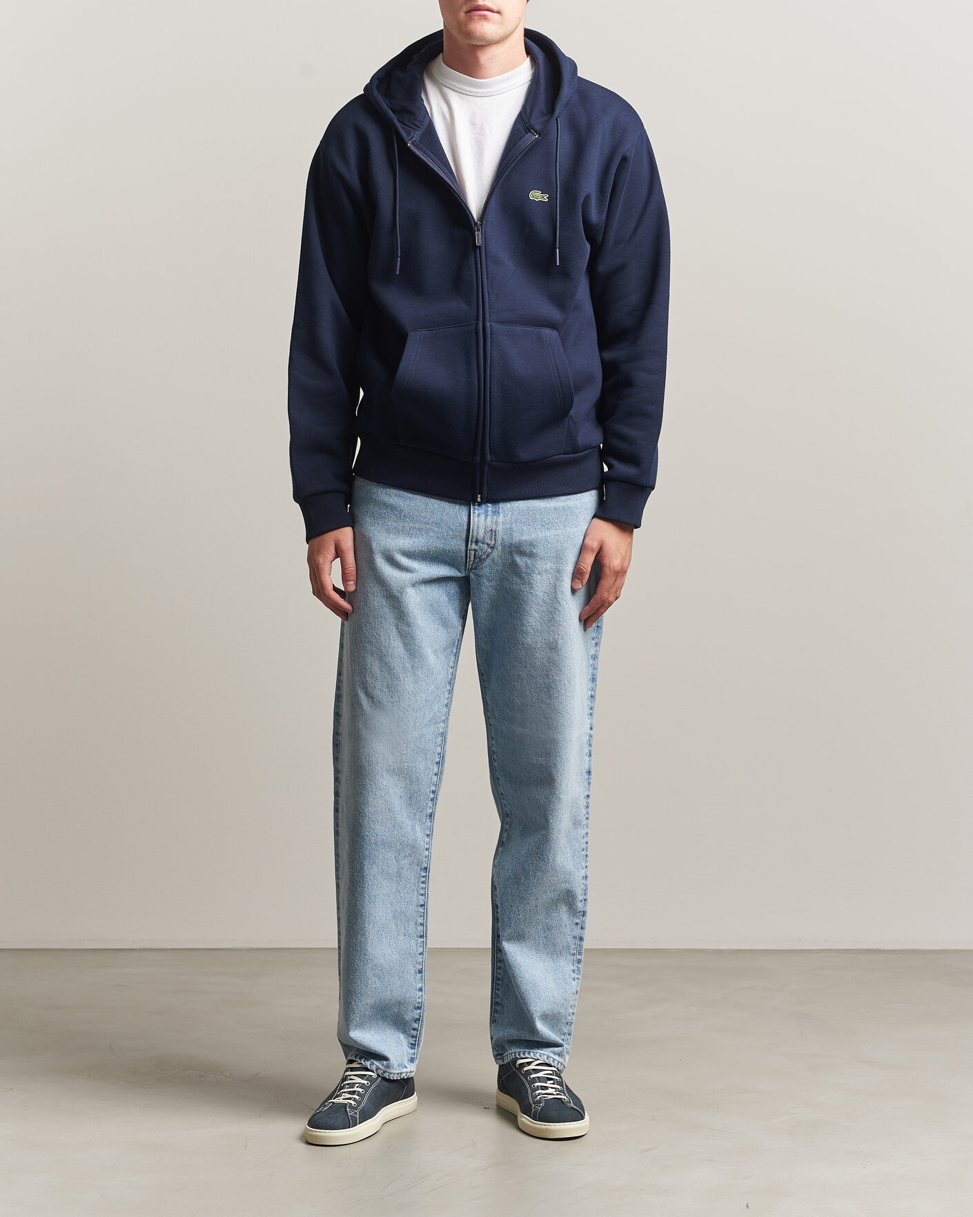 Uomini | Maglieria | Lacoste | Full Zip Hoodie Navy Blue