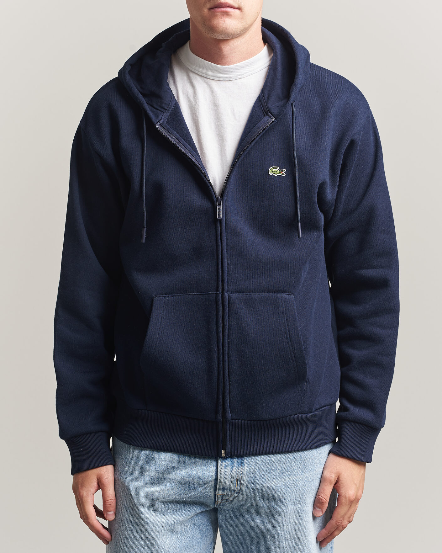 Uomini | Maglieria | Lacoste | Full Zip Hoodie Navy Blue
