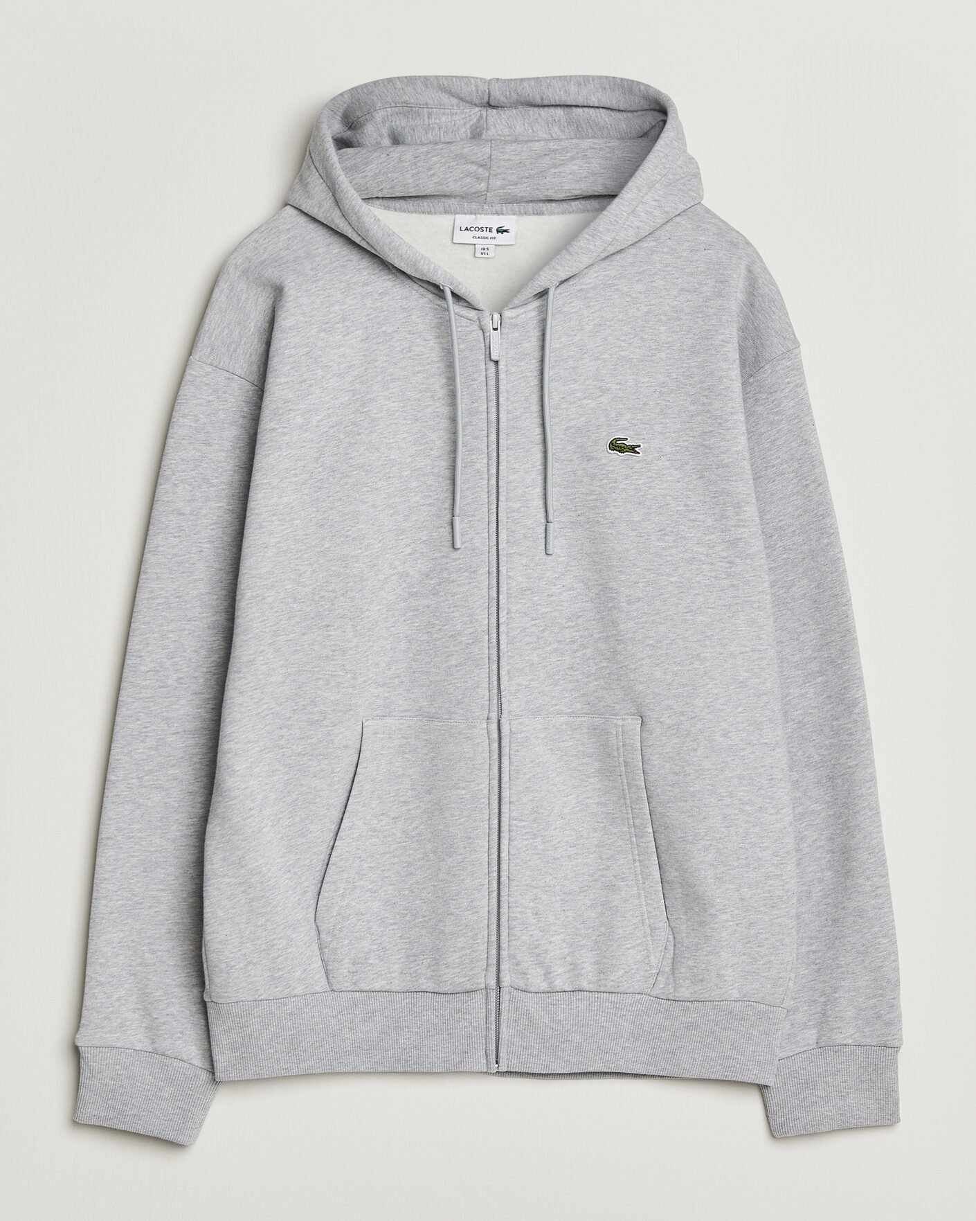 Uomini | Maglieria | Lacoste | Full Zip Hoodie Silver Chine