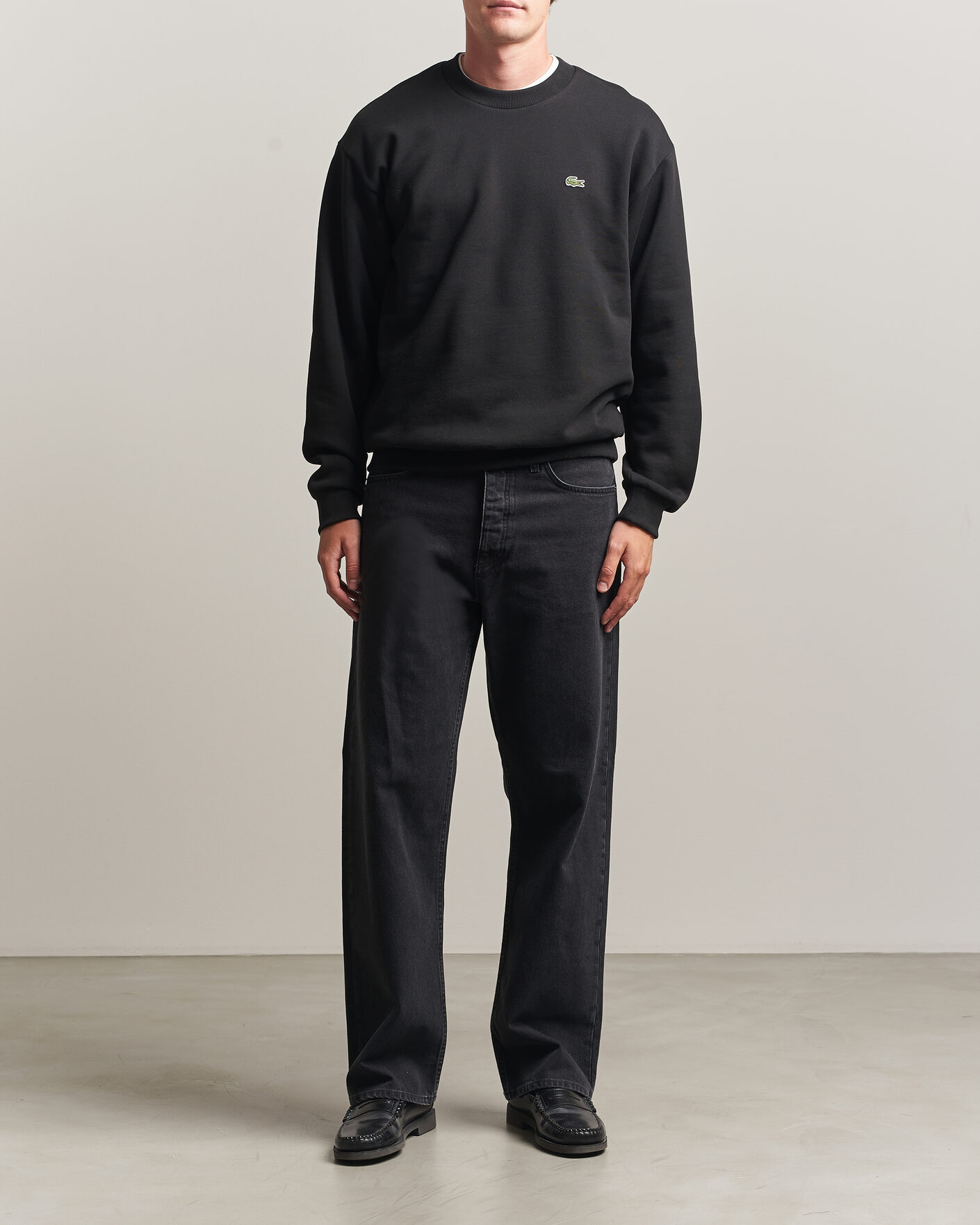 Uomini | Maglieria | Lacoste | Crew Neck Sweatshirt Black