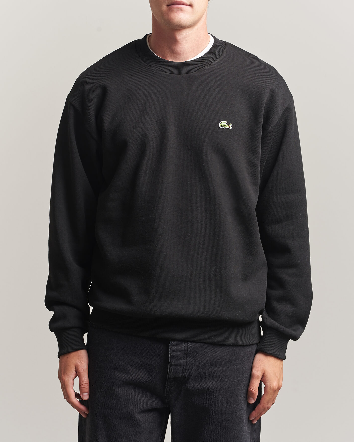Uomini | Maglieria | Lacoste | Crew Neck Sweatshirt Black