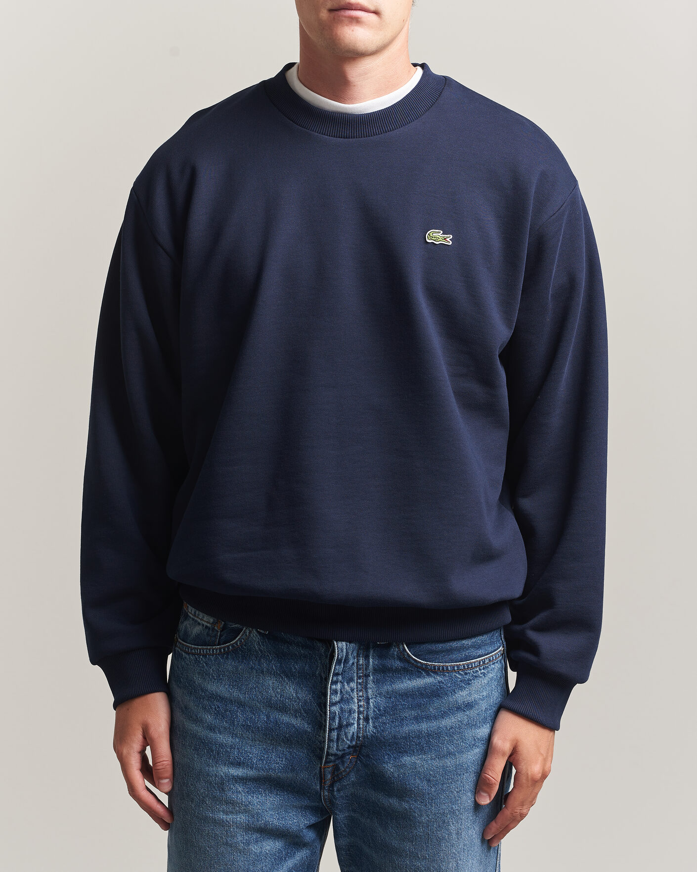 Uomini | Maglieria | Lacoste | Crew Neck Sweatshirt Navy Blue