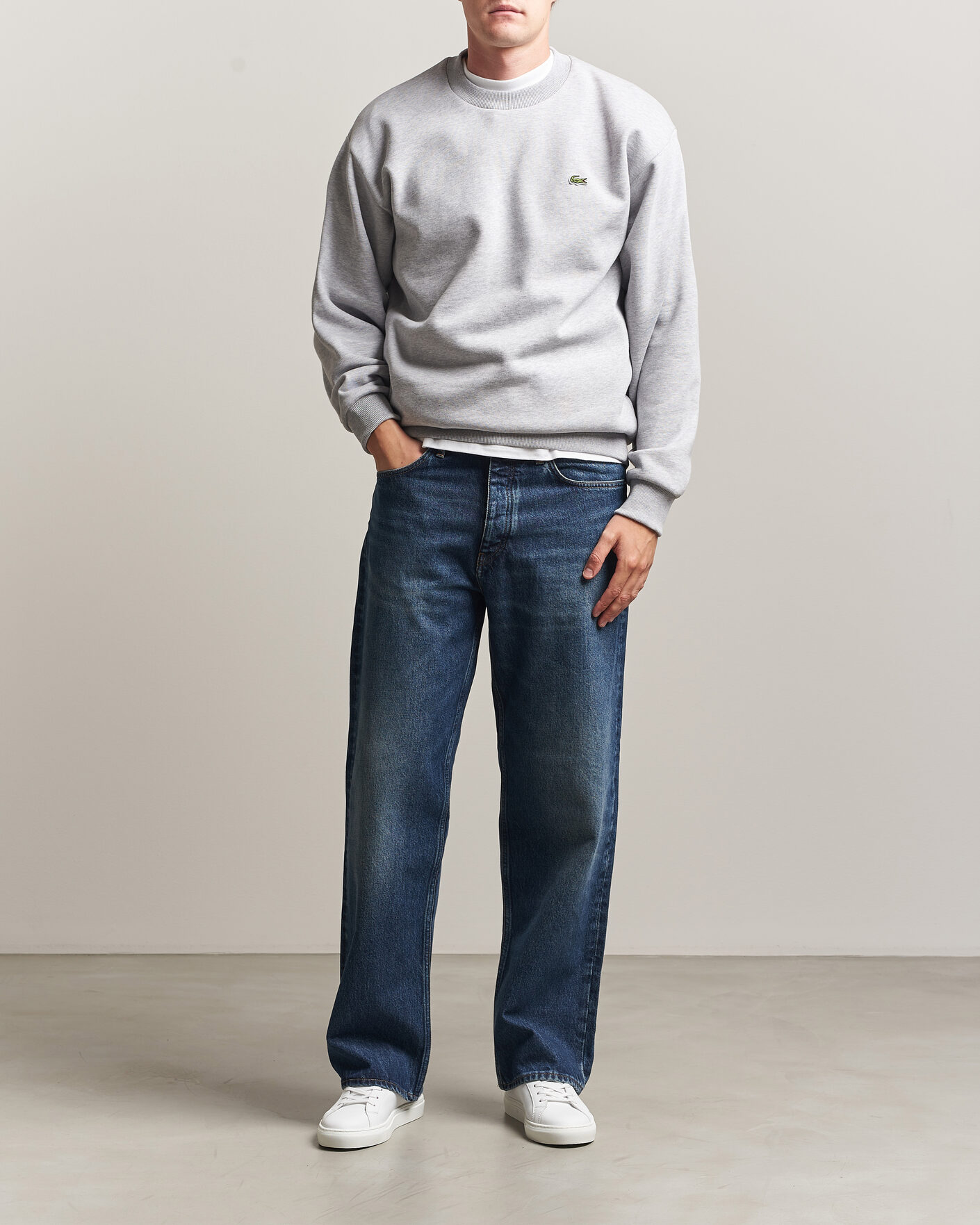 Uomini | Maglieria | Lacoste | Crew Neck Sweatshirt Silver Chine