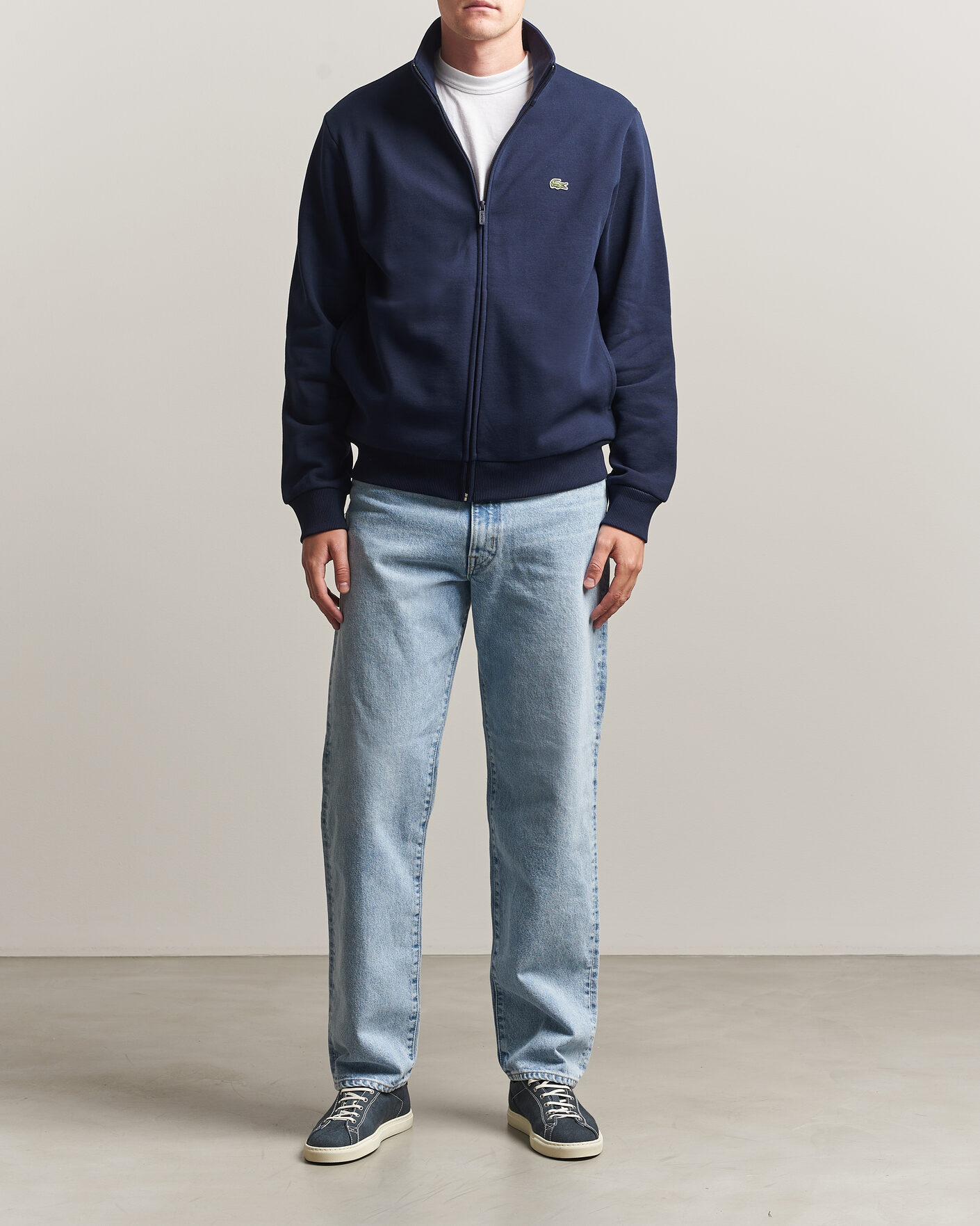 Uomini | Maglieria | Lacoste | Full Zip Sweater Navy Blue