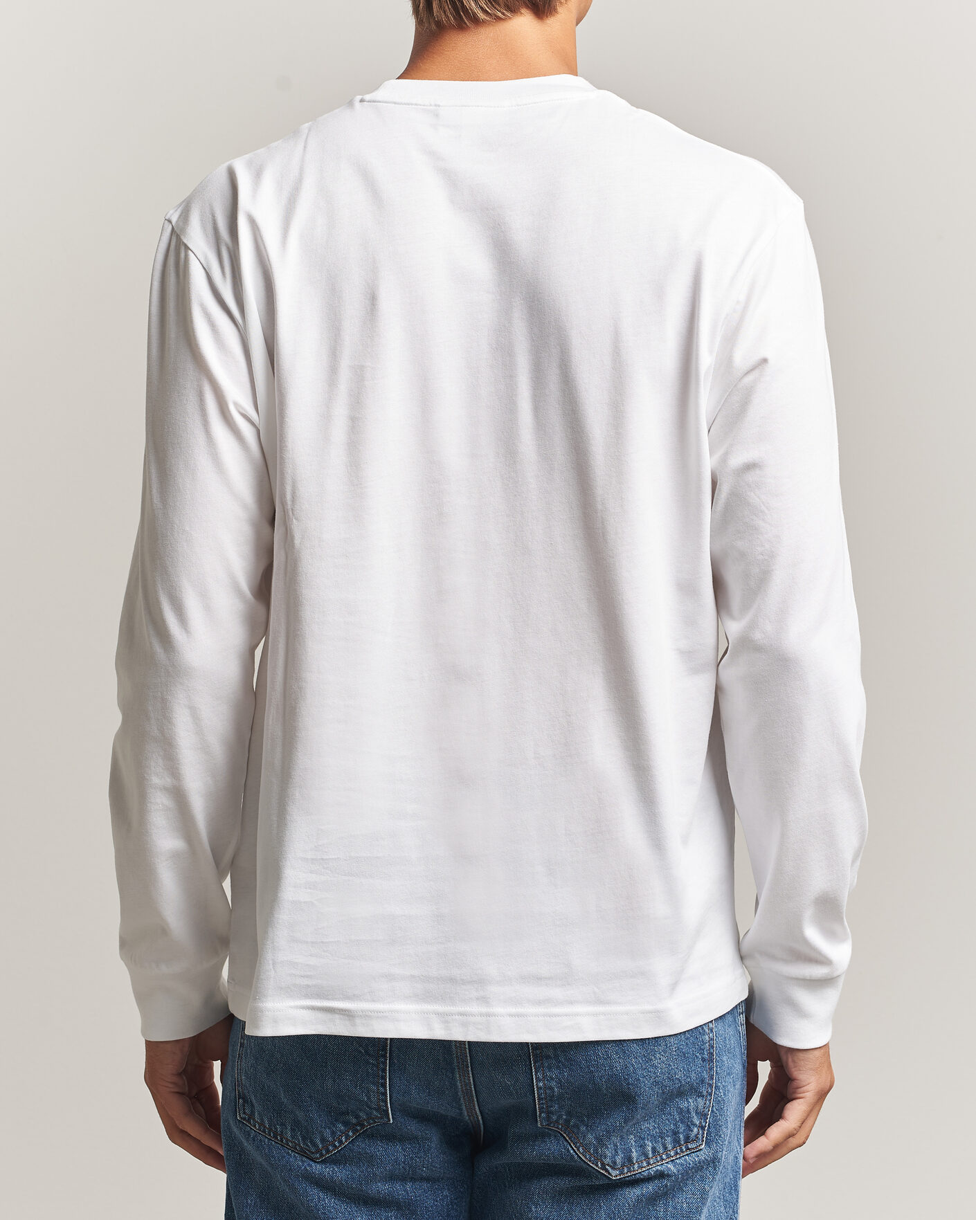 Uomini | T-shirt | Lacoste | Crew Neck Long Sleeve T-Shirt White