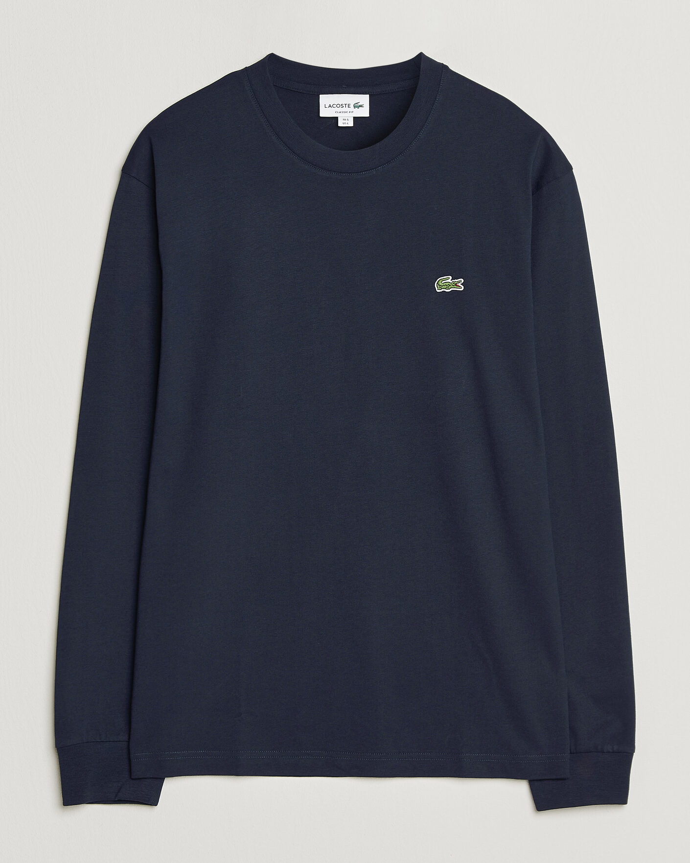 Uomini | T-shirt | Lacoste | Crew Neck Long Sleeve T-Shirt Navy Blue