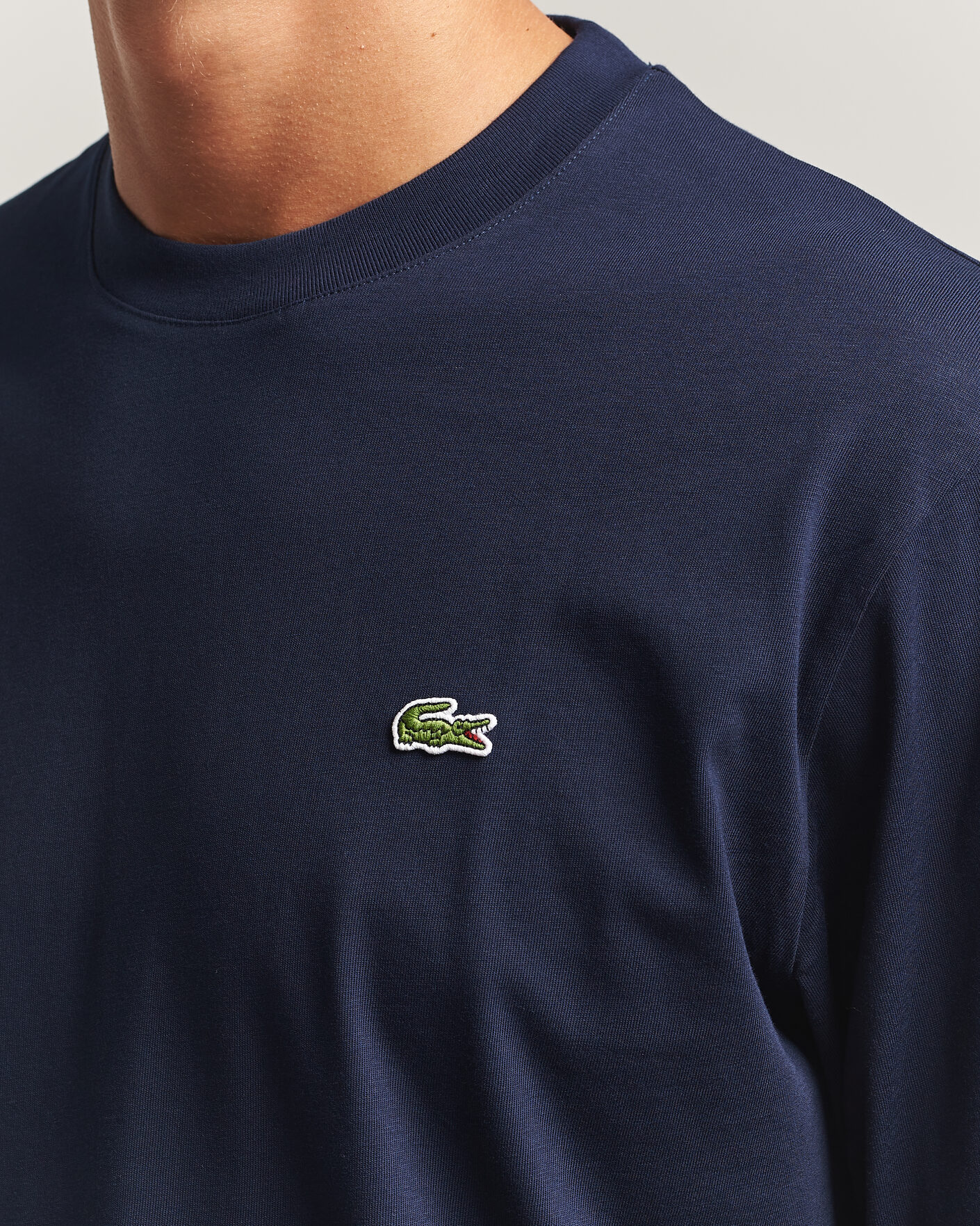 Uomini | T-shirt | Lacoste | Crew Neck Long Sleeve T-Shirt Navy Blue